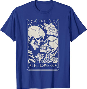 The Lovers Tarot Card Skeletons Kissing In Love T-Shirt - T-Shirt | Royal