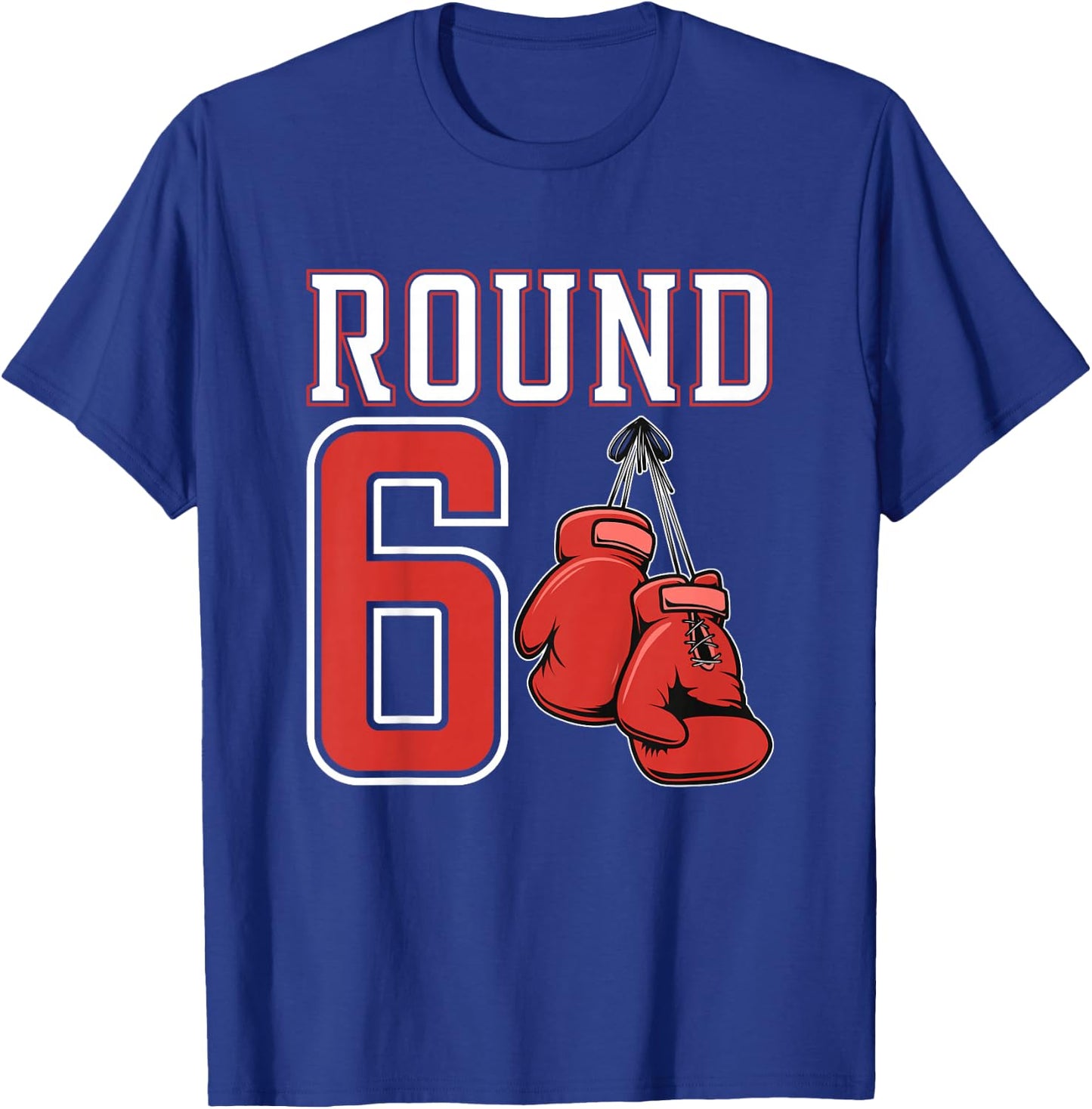 Kids 6th Birthday Boxing Boy 6 Year Old Boxer Bday Party T-Shirt - T-Shirt | Royal