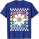 Five Is A Vibe Cute Groovy 5th Birthday Party Daisy Flower T-Shirt - T-Shirt | Royal