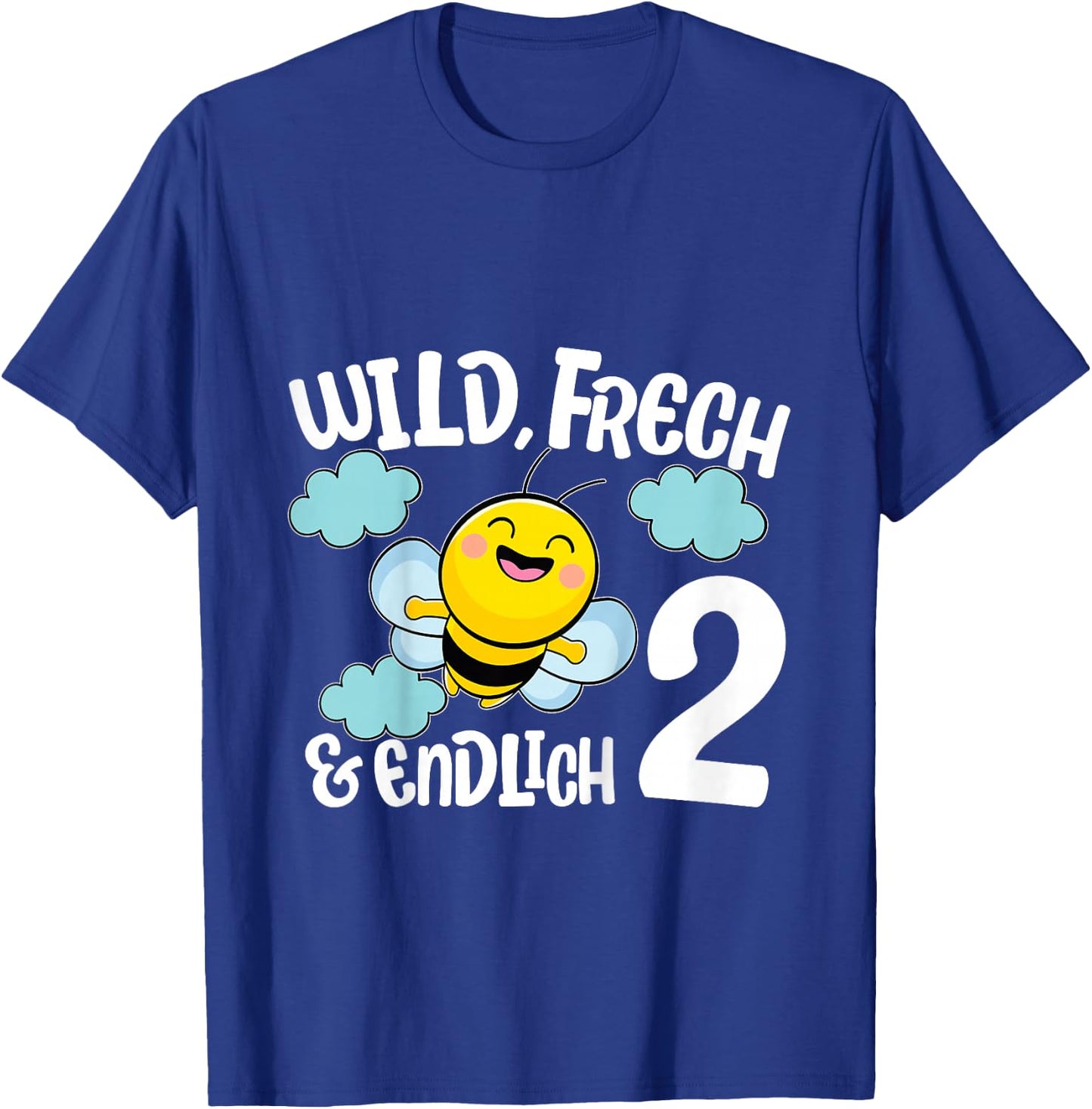 Children's Cute Bee Birthday Shirt Cheeky & Finally 2 Years Girls , black, 80 T-Shirt - T-Shirt | Royal