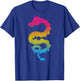 Pansexual Japanese Dragon Pan Pride Flag Colors Back Design T-Shirt - T-Shirt | Royal