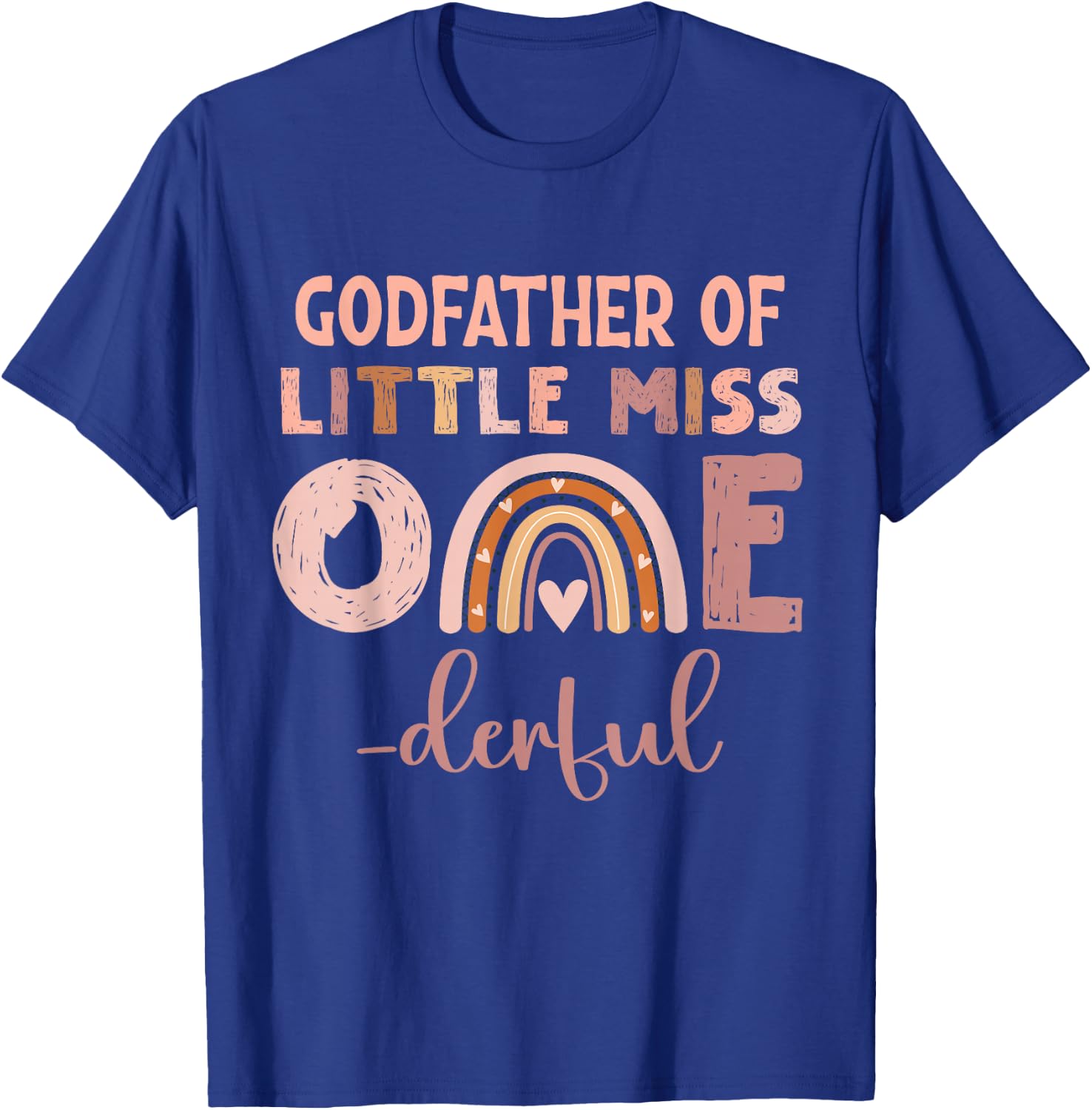 Boho Godfather of Miss Onederful 1st Birthday Girl Cute T-Shirt - T-Shirt | Royal