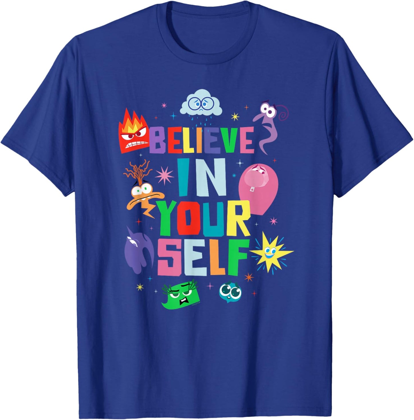 Disney and Pixar's Inside Out 2 Emotions Believe in Yourself , Black, S T-Shirt - T-Shirt | Royal