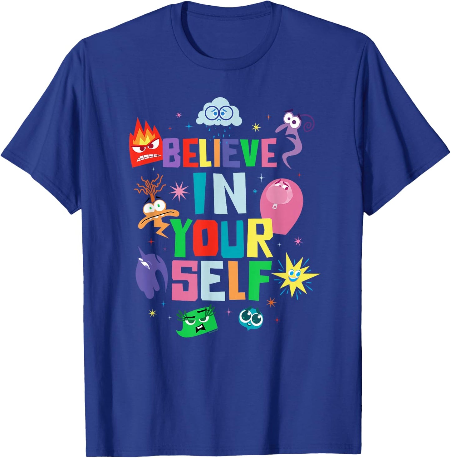 Disney and Pixar’s Inside Out 2 Emotions Believe in Yourself T-Shirt - T-Shirt | Royal