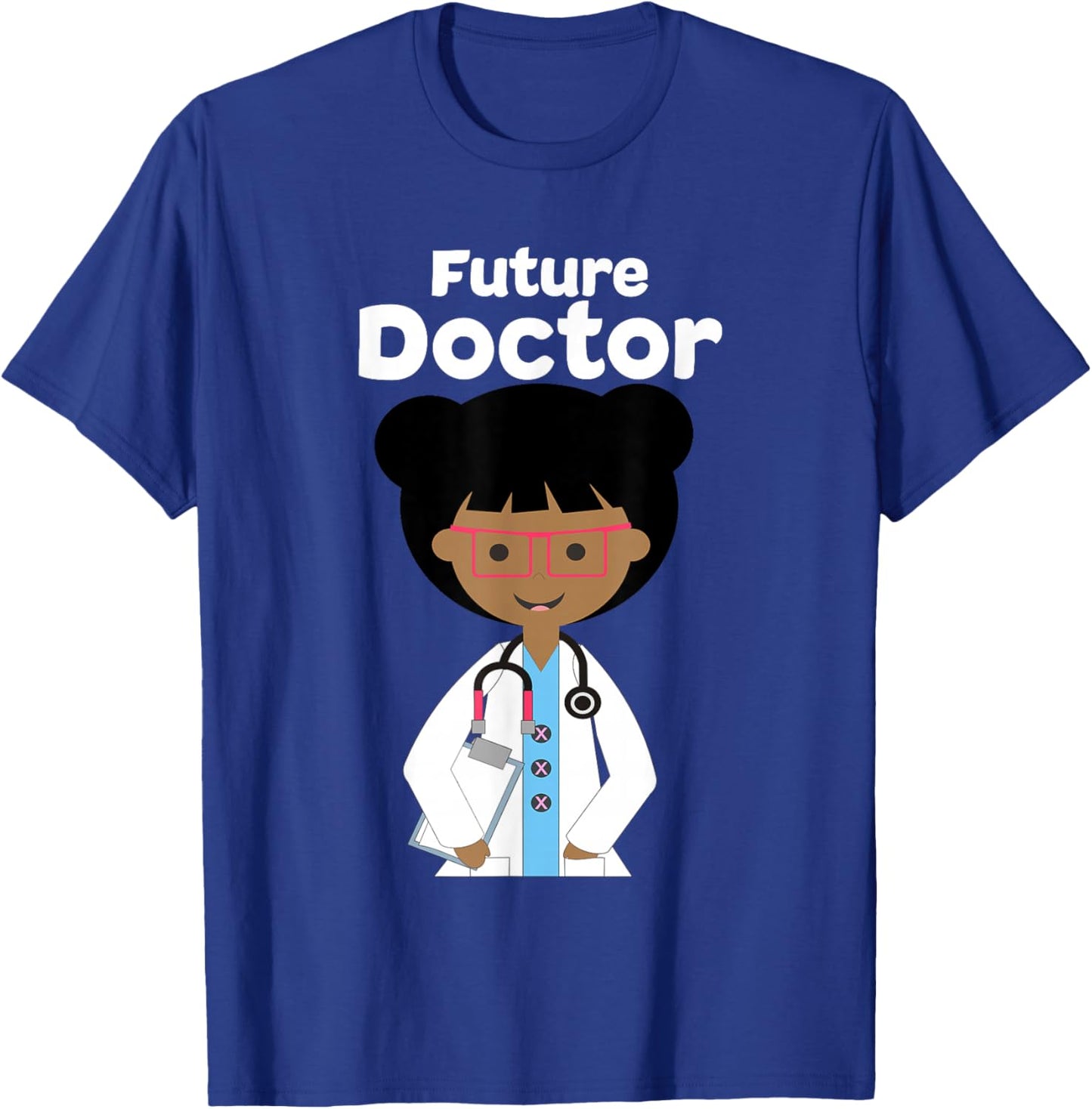 KIDS SHIRT Future Doctor . Little Brown Girl T-Shirt - T-Shirt | Royal