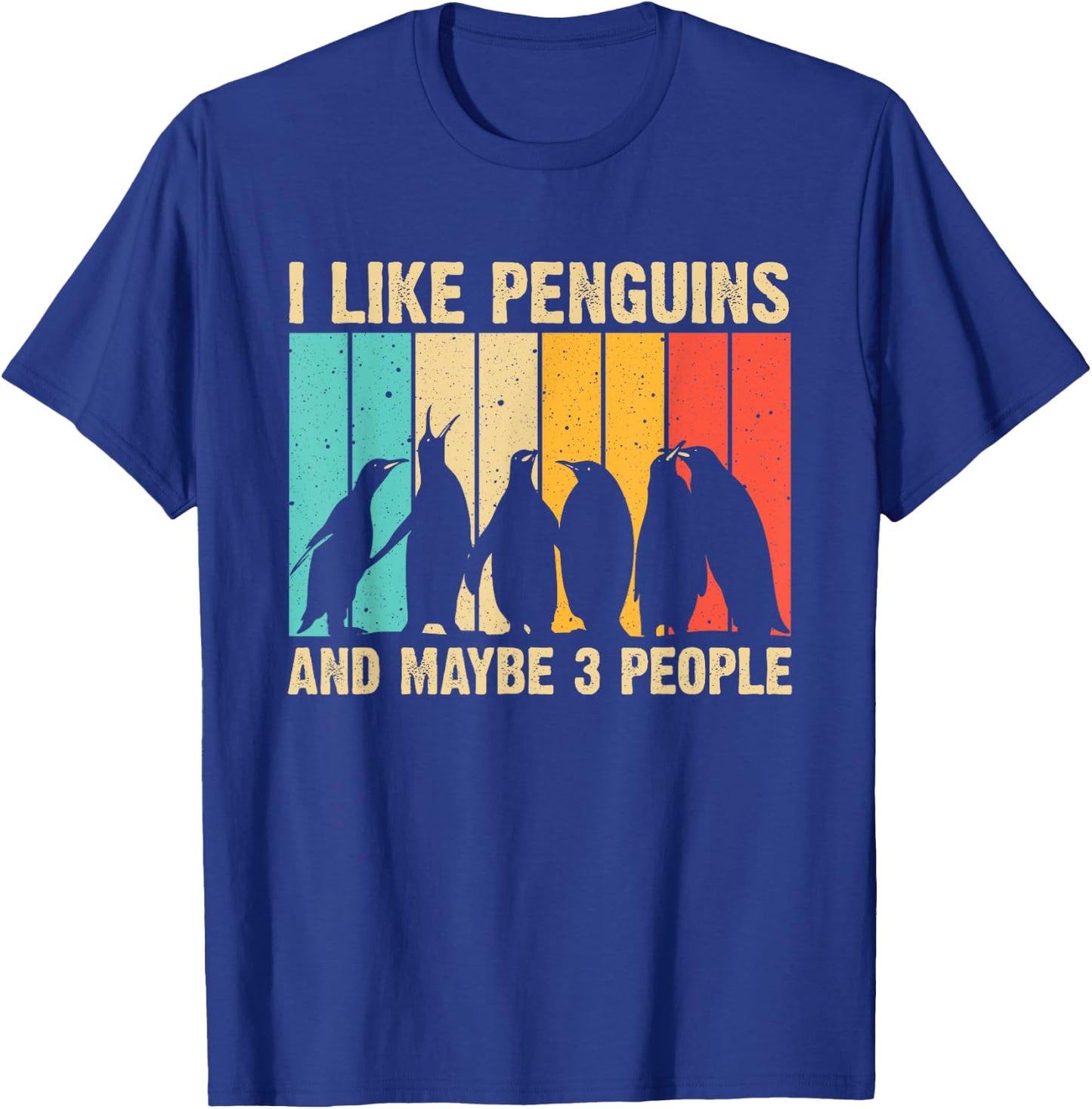 Cute Penguin Design Women Kids Retro Penguin Lover T-Shirt - T-Shirt | Royal
