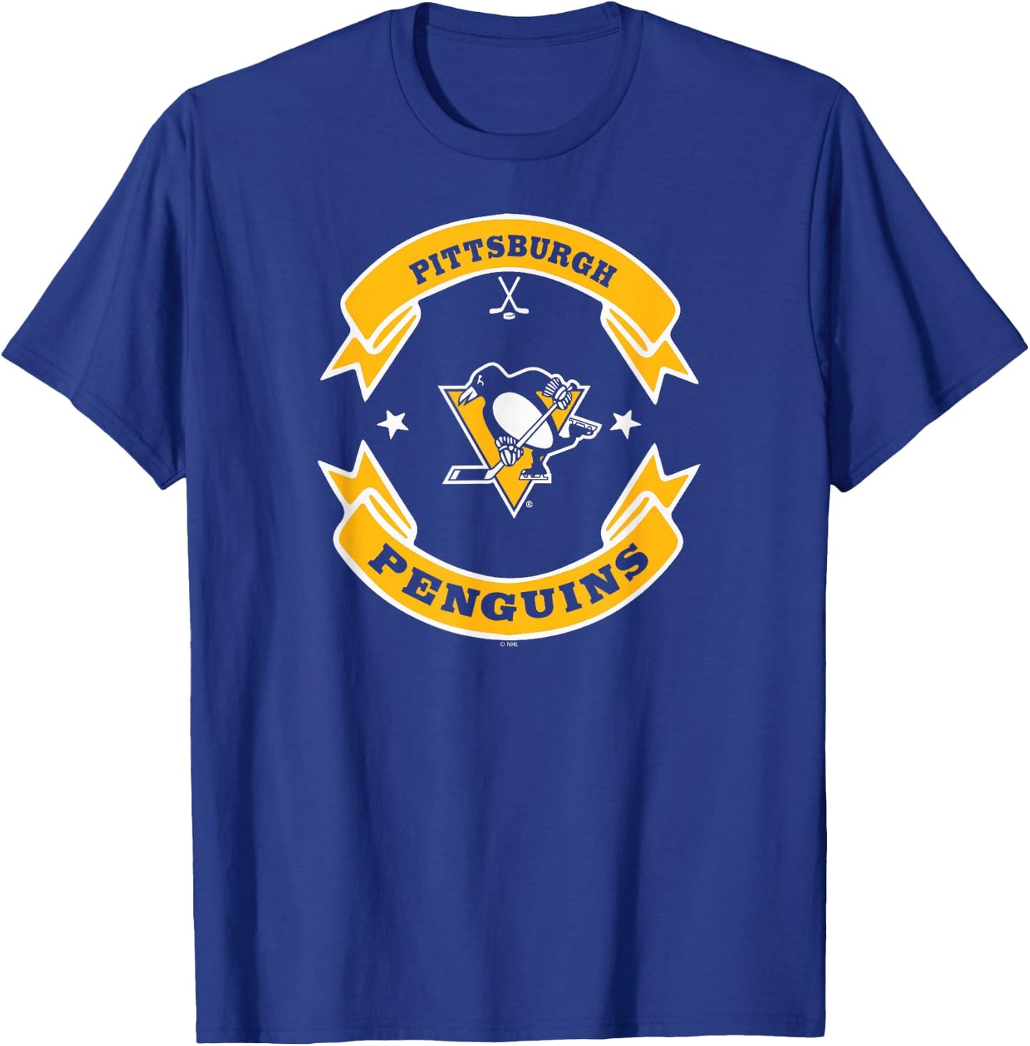 Pittsburgh Penguins Blaze Black Officially Licensed T-Shirt - T-Shirt | Royal