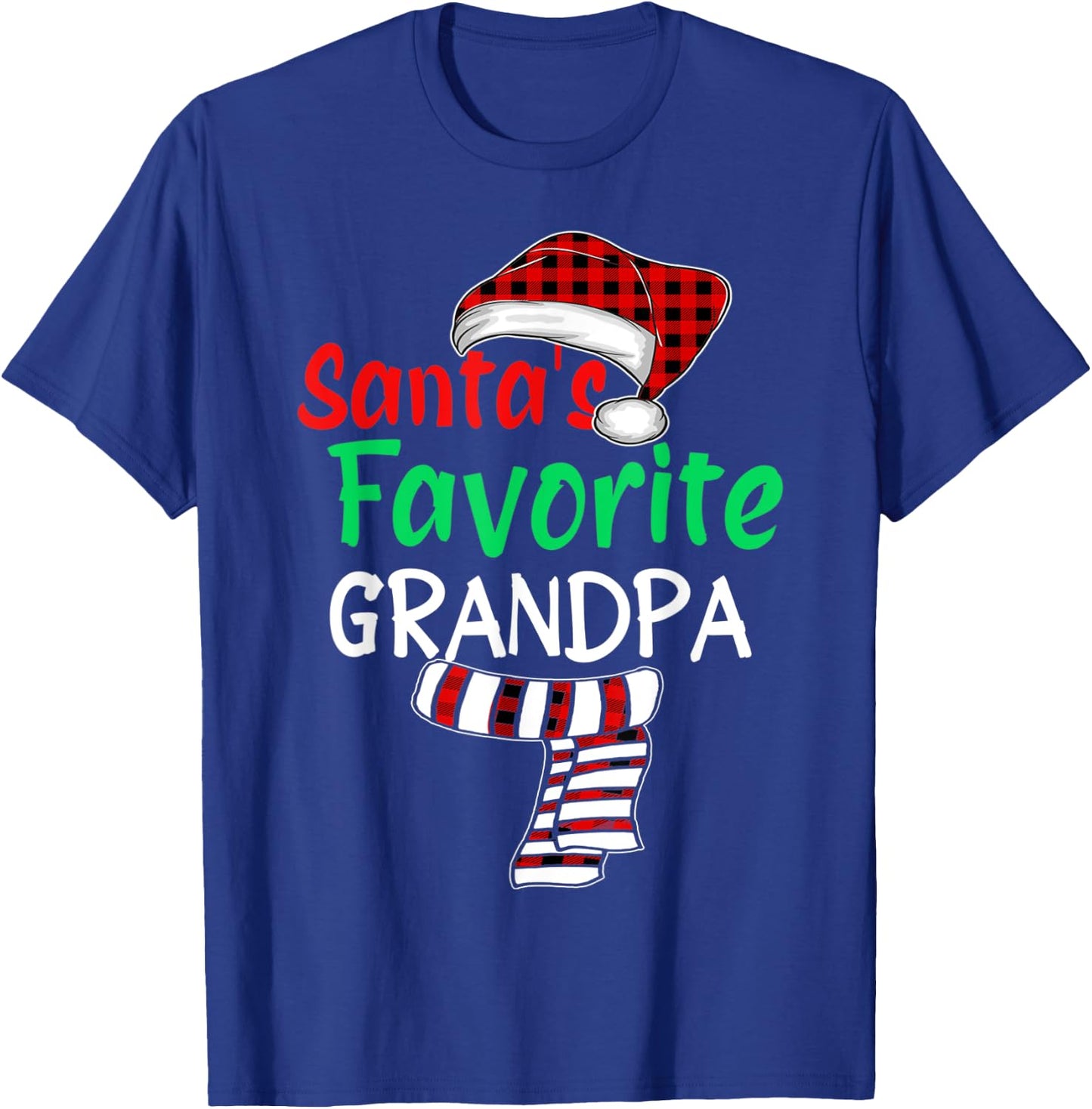 Christmas Family Santa Claus Shirt, Santa's Favorite Grandpa T-Shirt - T-Shirt | Royal