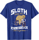 Sloth Cycling Team - Lazy Sloth Sleeping On Bicycle T-Shirt - T-Shirt | Royal