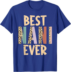 Best Nani Ever Gifts Leopard Print Mothers Day T-Shirt - T-Shirt | Royal