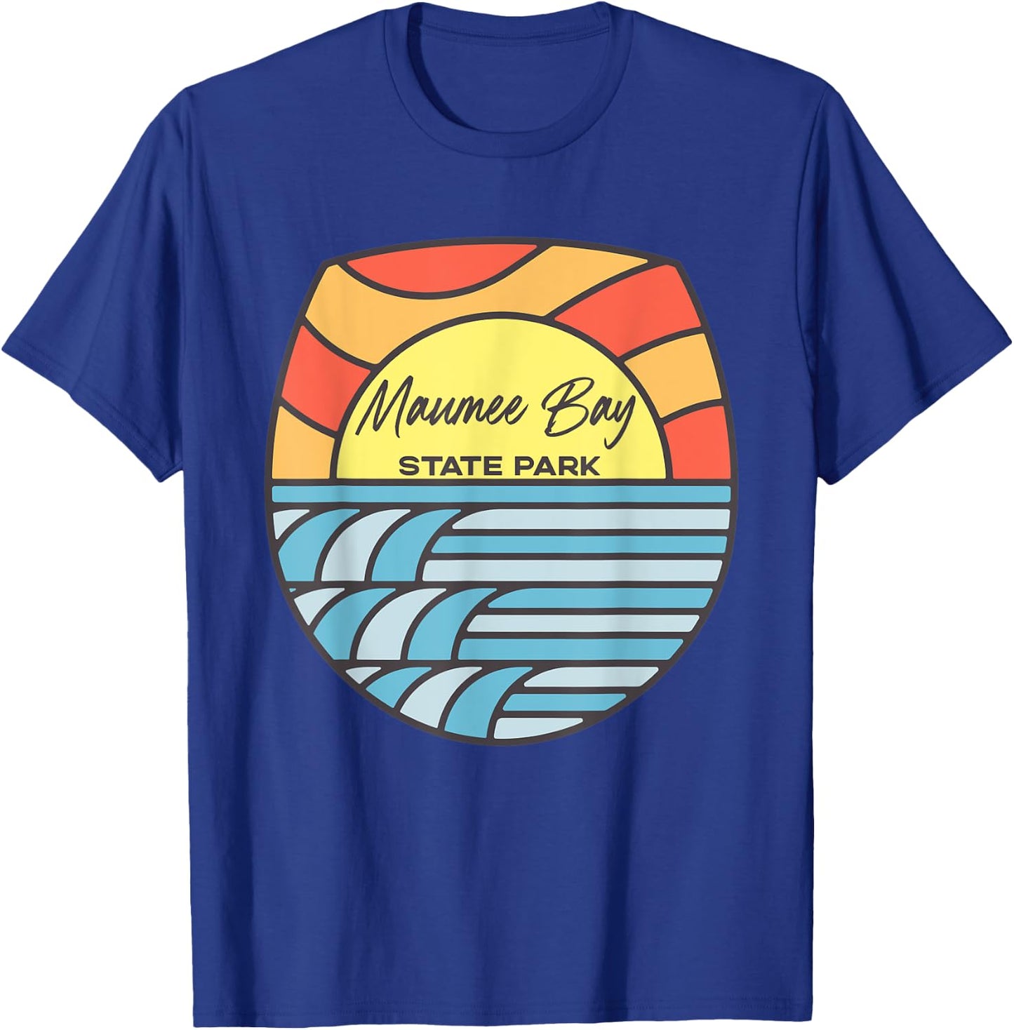 Maumee Bay State Park Ohio Lake OH Sunset Souvenirs T-Shirt - T-Shirt | Royal