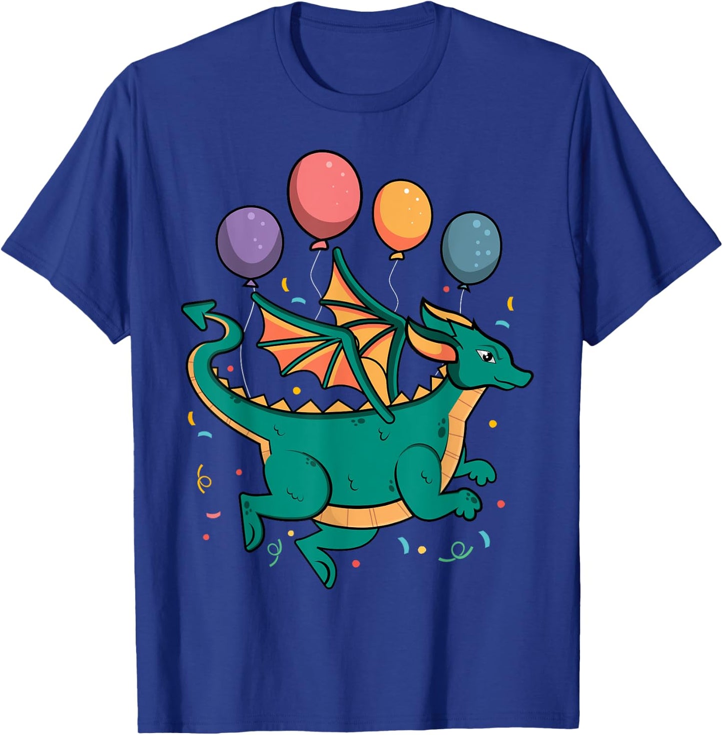 Dragon Birthday Party Kid Magical Bday Balloon Theme T-Shirt - T-Shirt | Royal