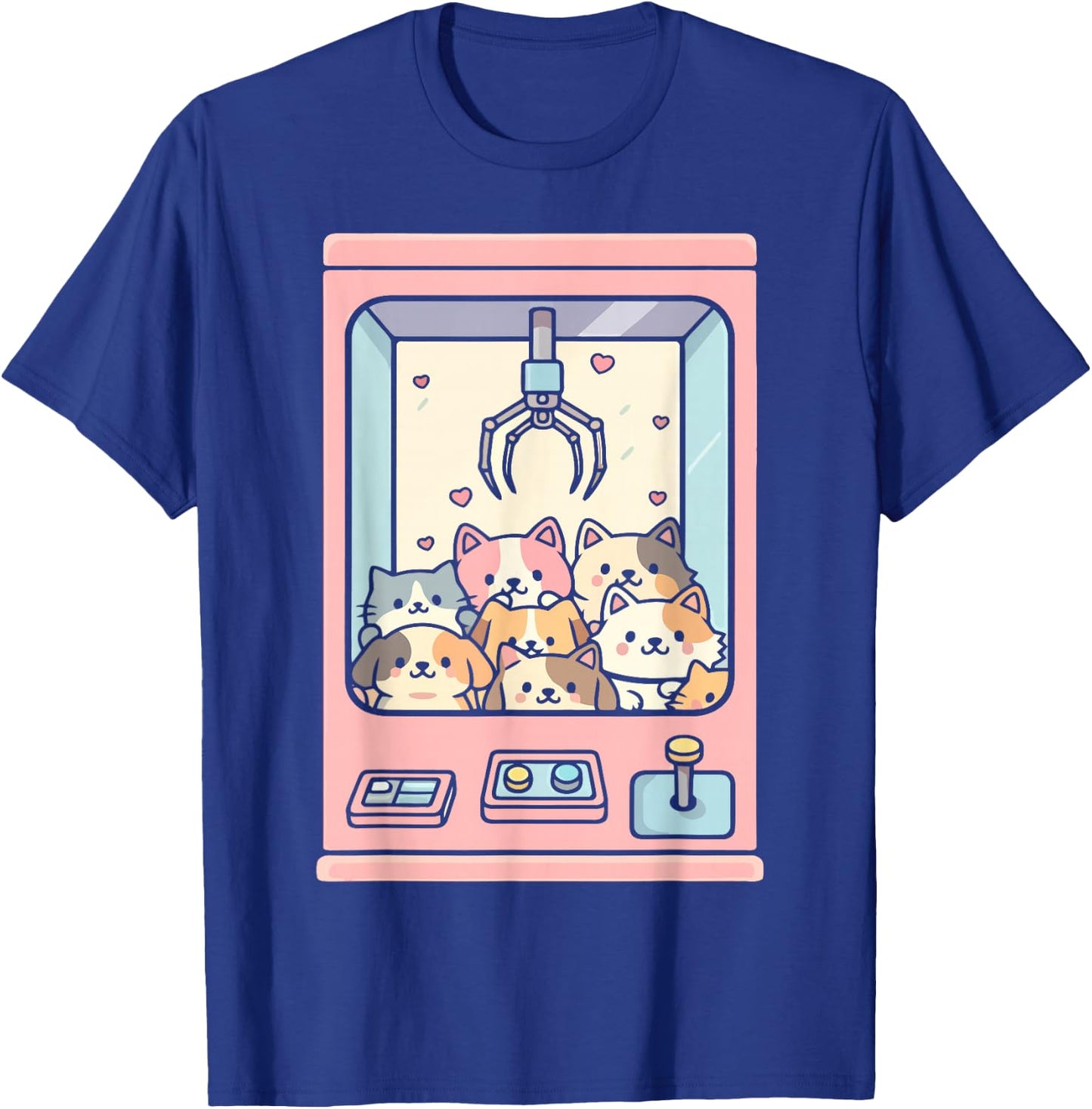 Cute Cat Claw Machine T-Shirt - T-Shirt | Royal