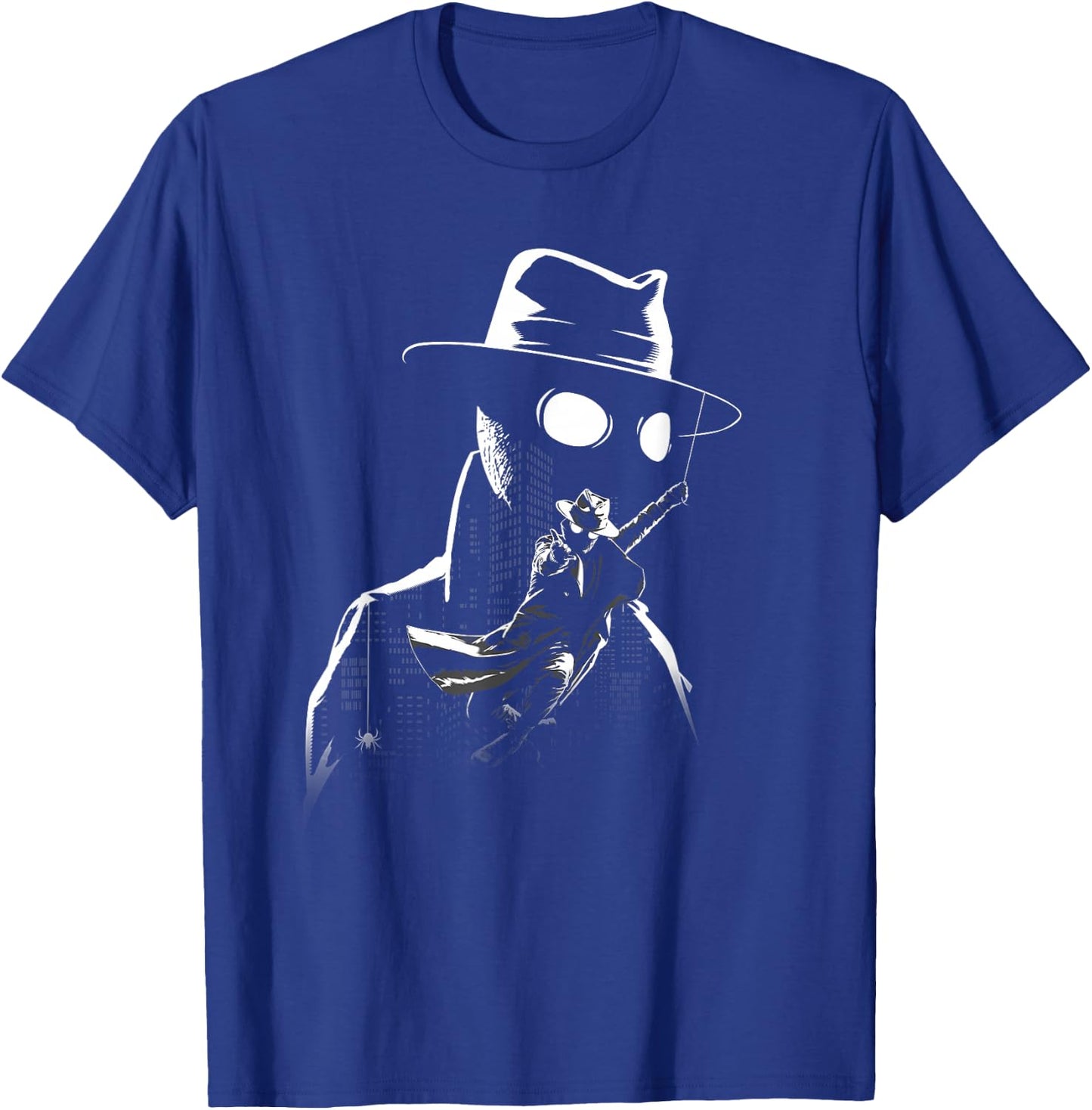 Marvel Spider-Noir Dual Portrait Black & White Cityscape T-Shirt - T-Shirt | Royal