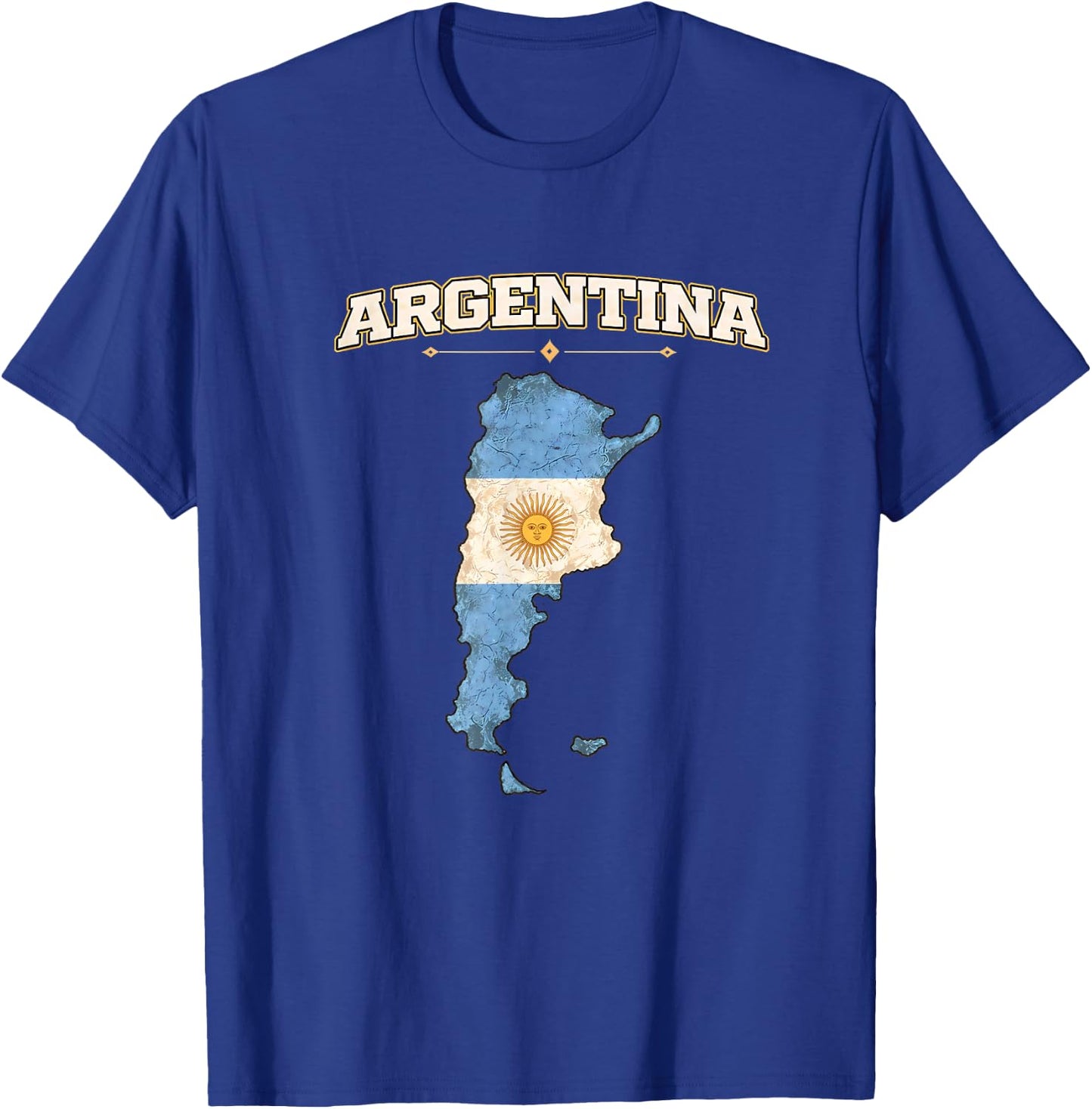 Argentina , Argentina Flag Map Graphic for Argentinian T-Shirt - T-Shirt | Royal