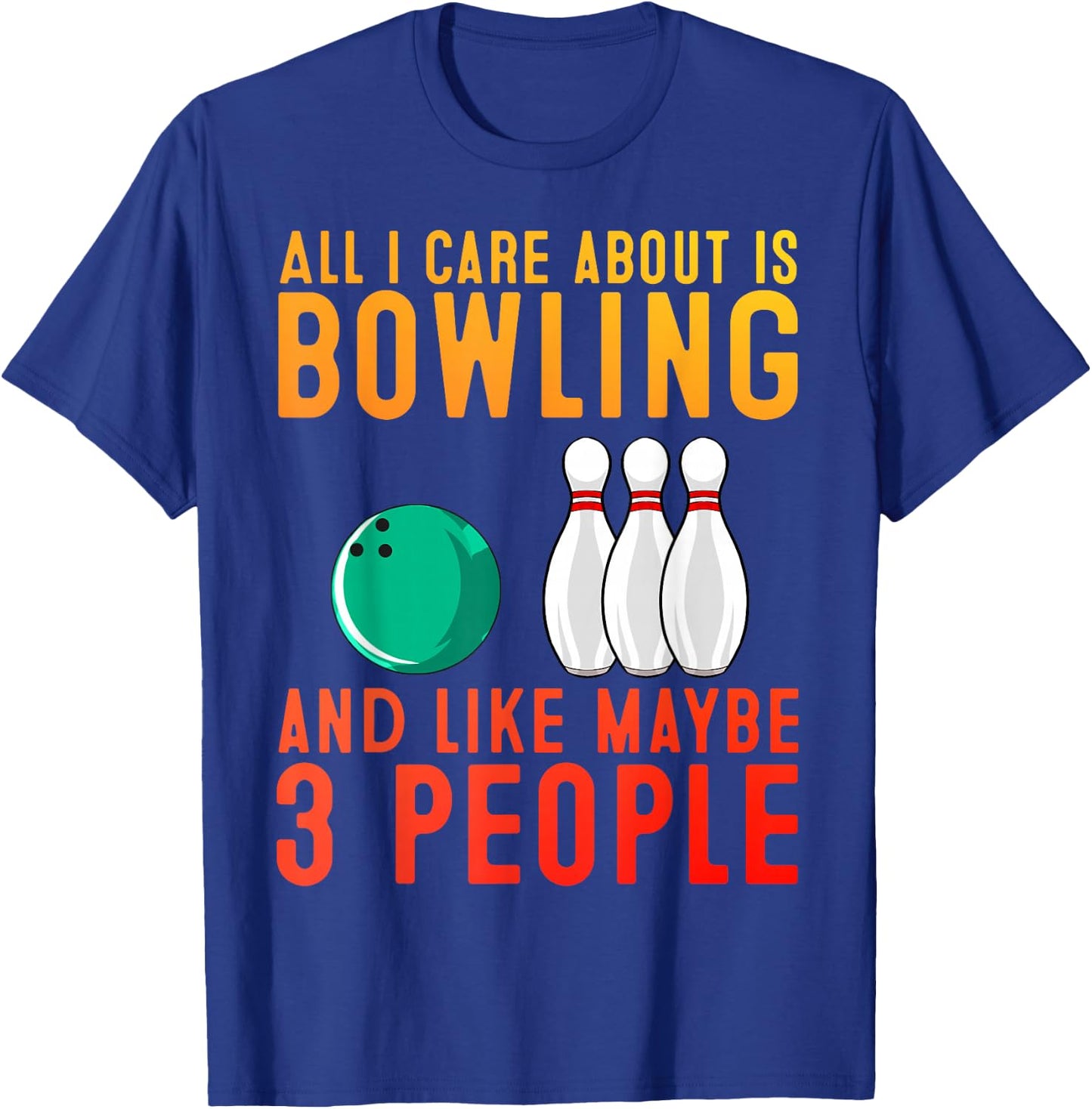 Funny Bowling Design Women Kids Bowler Bowling Lover T-Shirt - T-Shirt | Royal