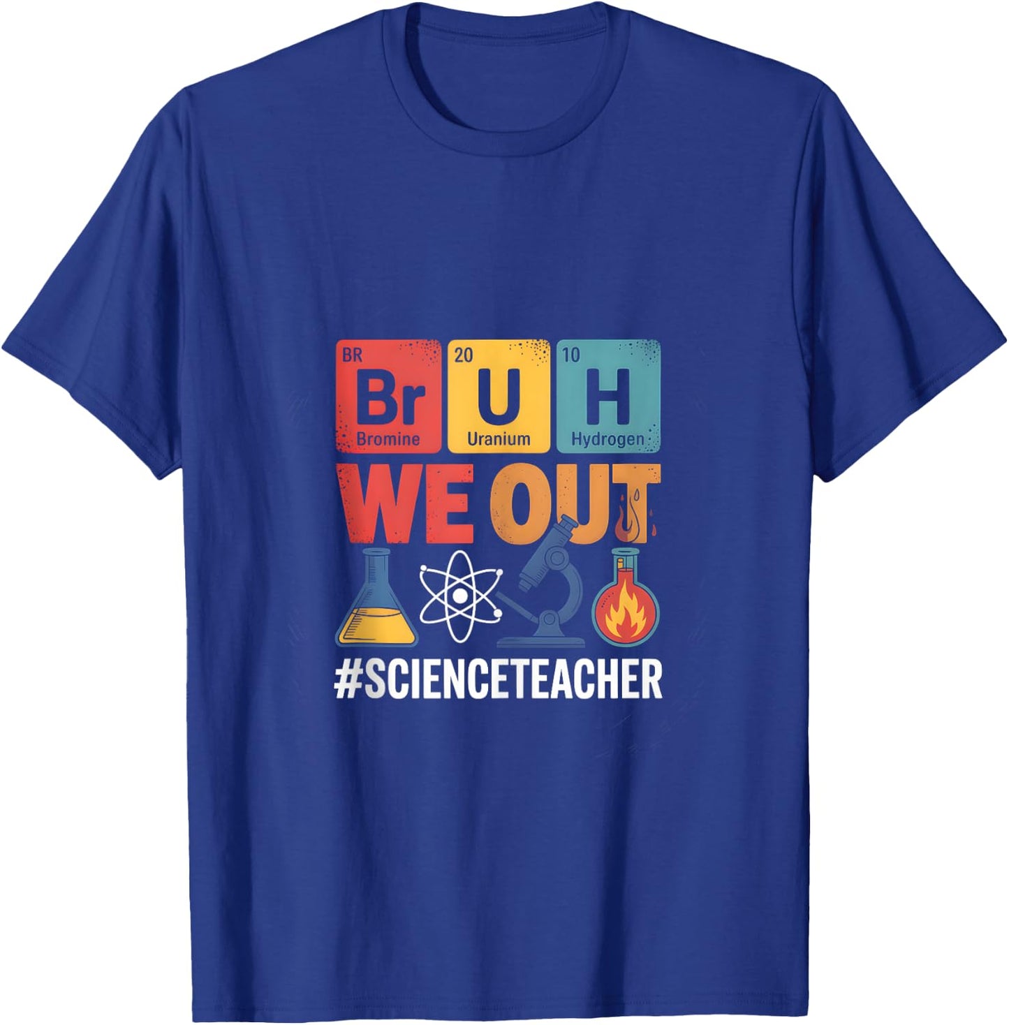 Vintage Last Day of School Science Teacher Appreciation T-Shirt - T-Shirt | Royal