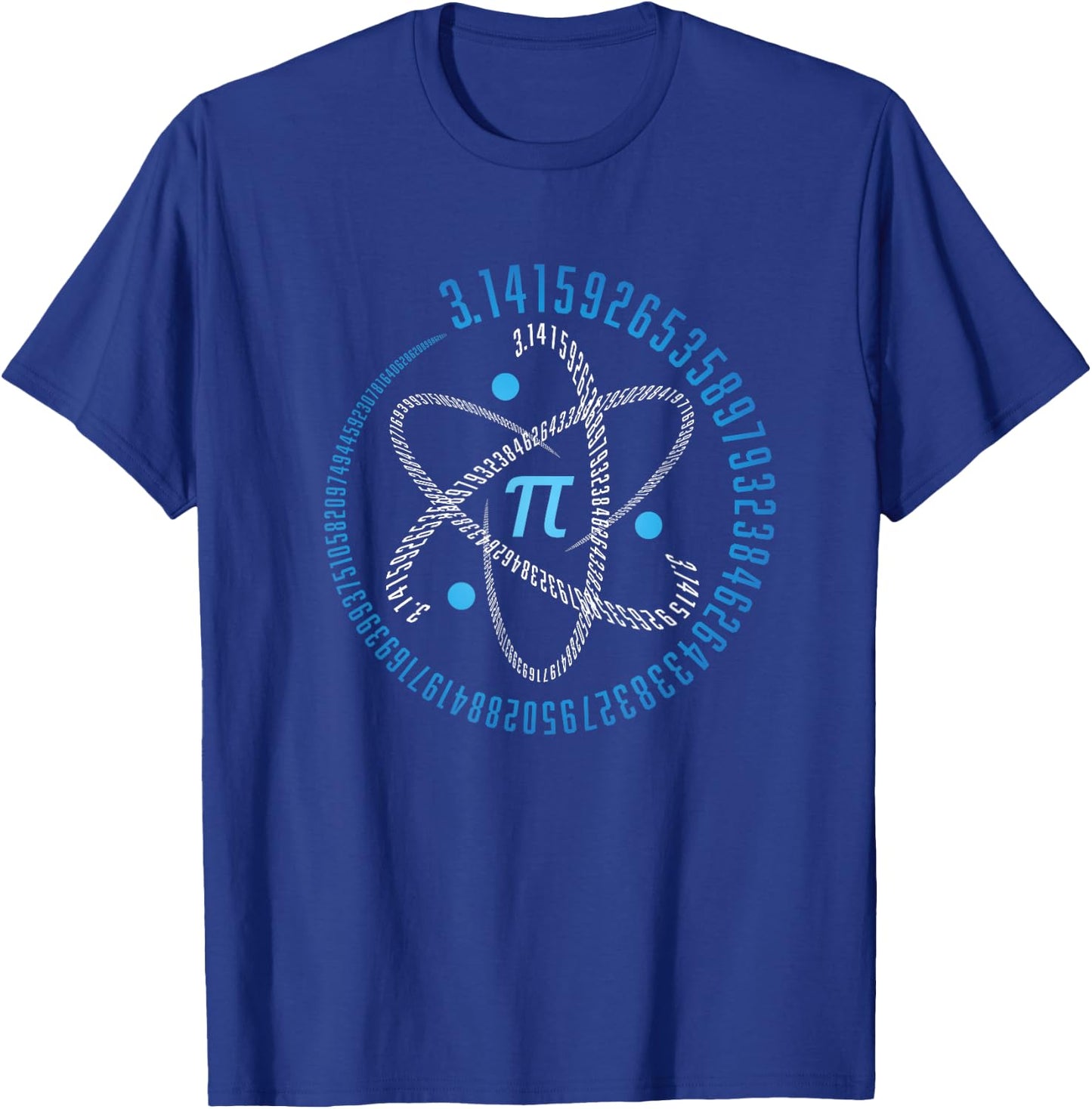 Atom Pi Math Science STEM Gift 3.14 Pi Day T-Shirt - T-Shirt | Royal