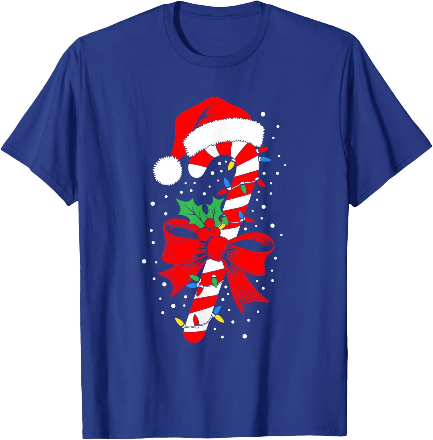 Christmas Candy Cane Shirt Boy Girl Kids Men Women , Black, S T-Shirt - T-Shirt | Royal