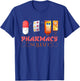 Pharmacy Squad Valentines Cute Pills Pharmacist Pharm Tech T-Shirt - T-Shirt | Royal