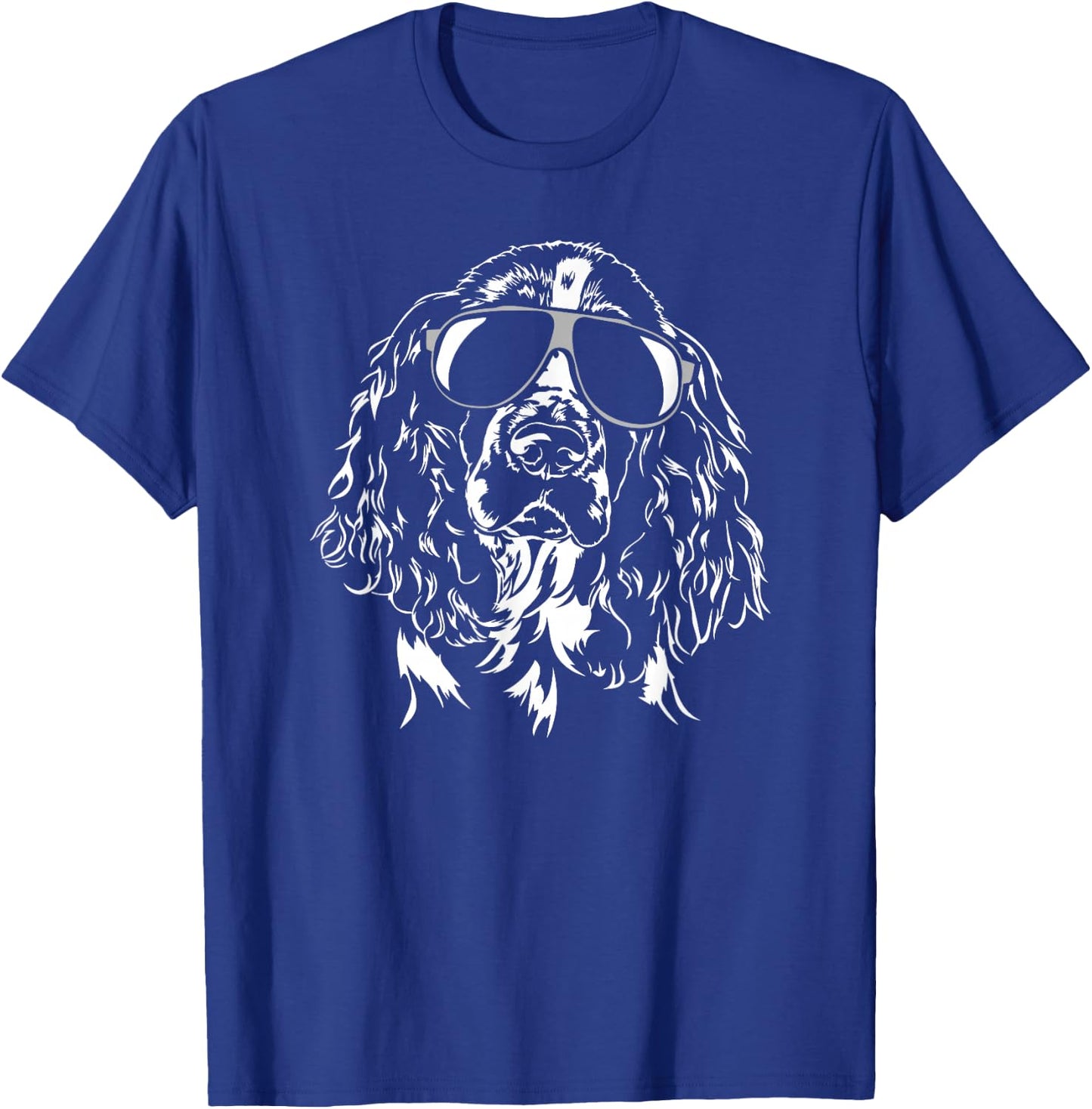 Funny English Springer Spaniel sunglasses dog mom cool dog T-Shirt - T-Shirt | Royal