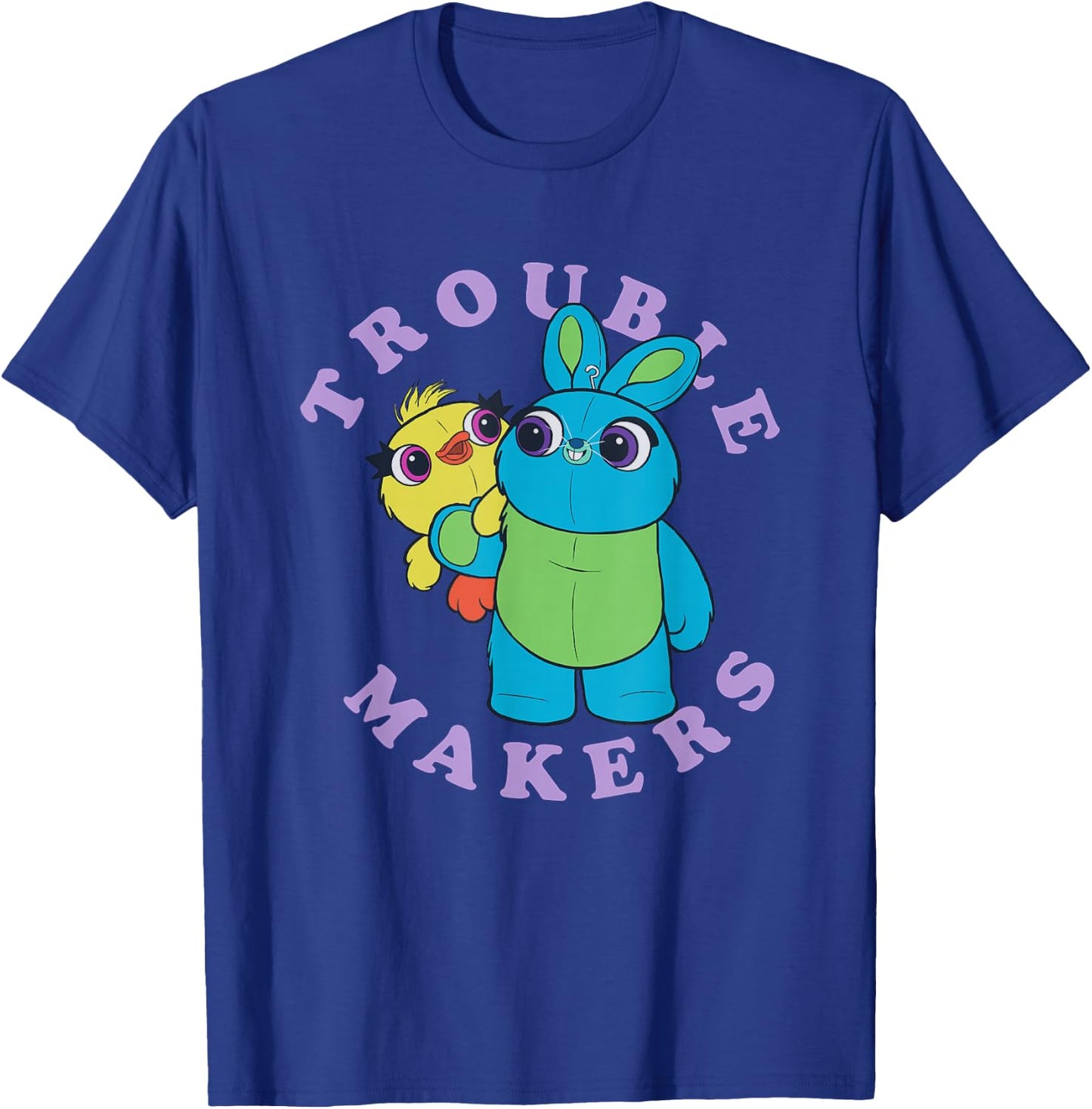 Disney Pixar Toy Story 4 Trouble Makers Ducky Bunny Retro T-Shirt - T-Shirt | Royal