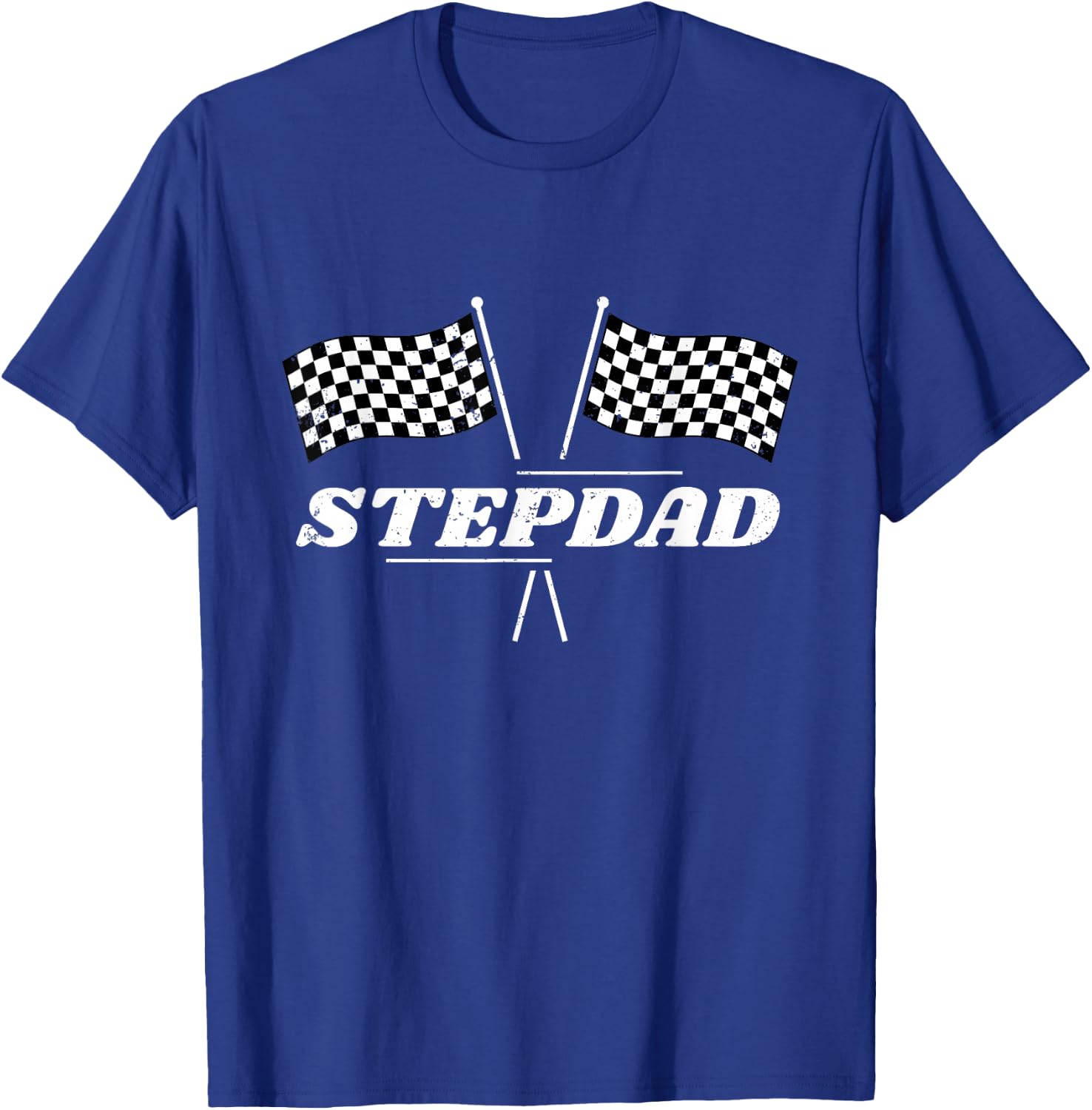 Pit Crew Stepdad Racing Car Family Matching Birthday Party T-Shirt - T-Shirt | Royal