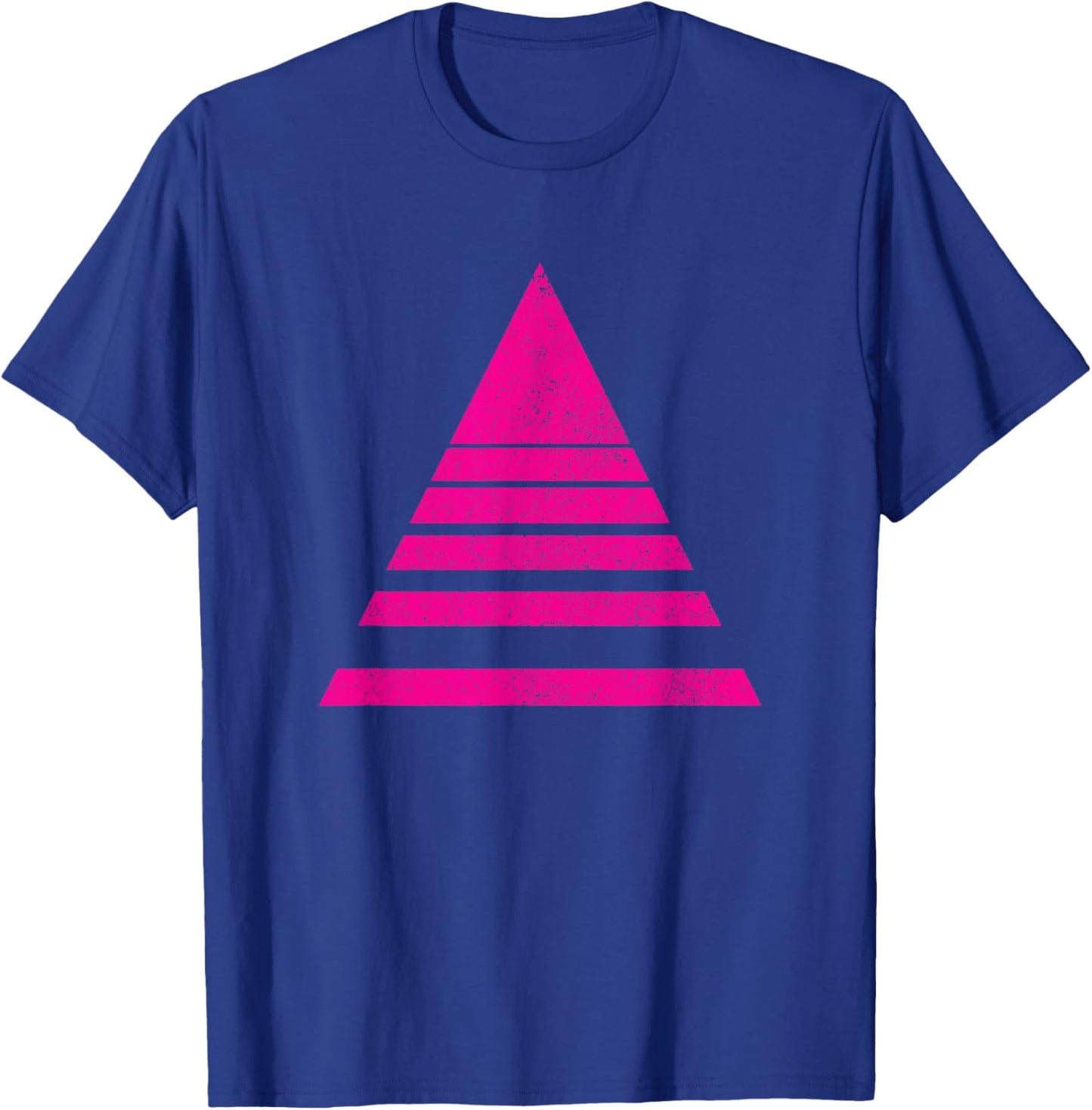 Geometric Triangle Sliced Shapes Geometry Art Distressed T-Shirt - T-Shirt | Royal