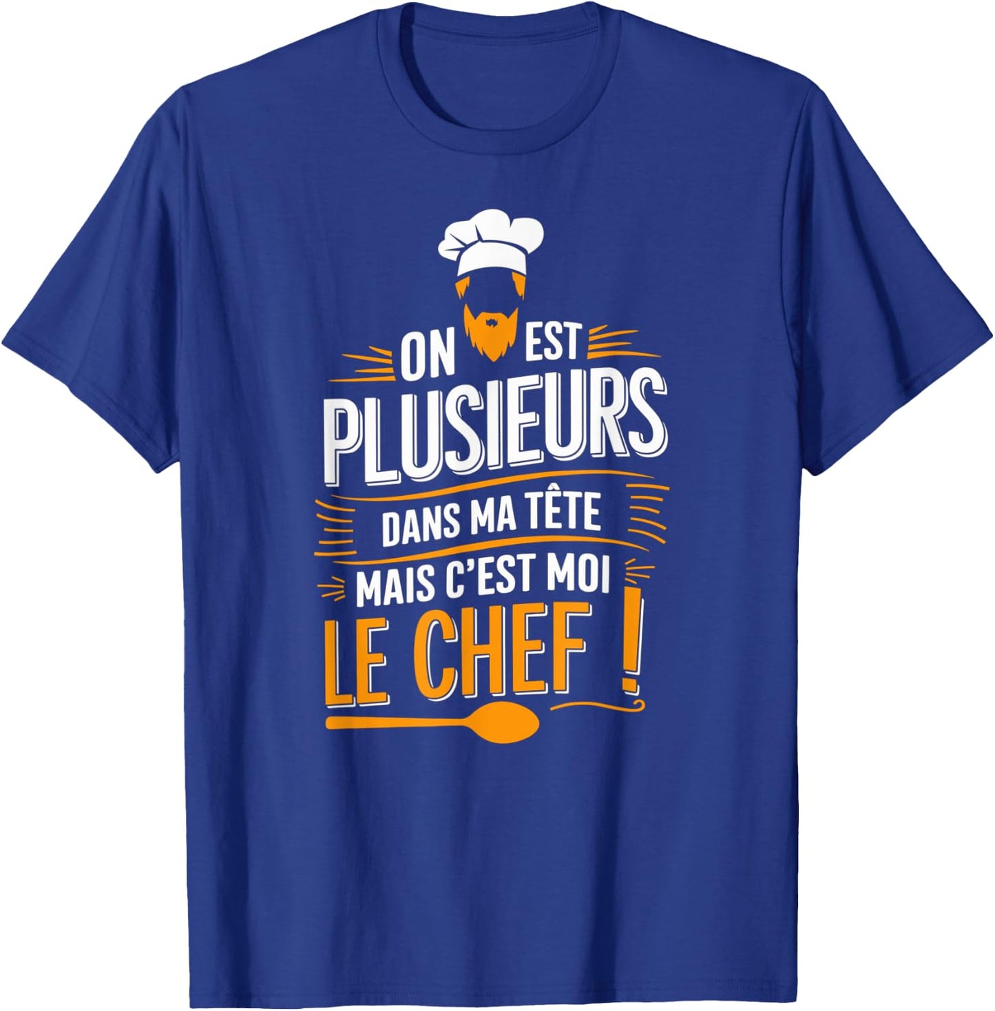 We Are Several In My Head But It's Me The Chef Cuisto , Black, S T-Shirt - T-Shirt | Royal