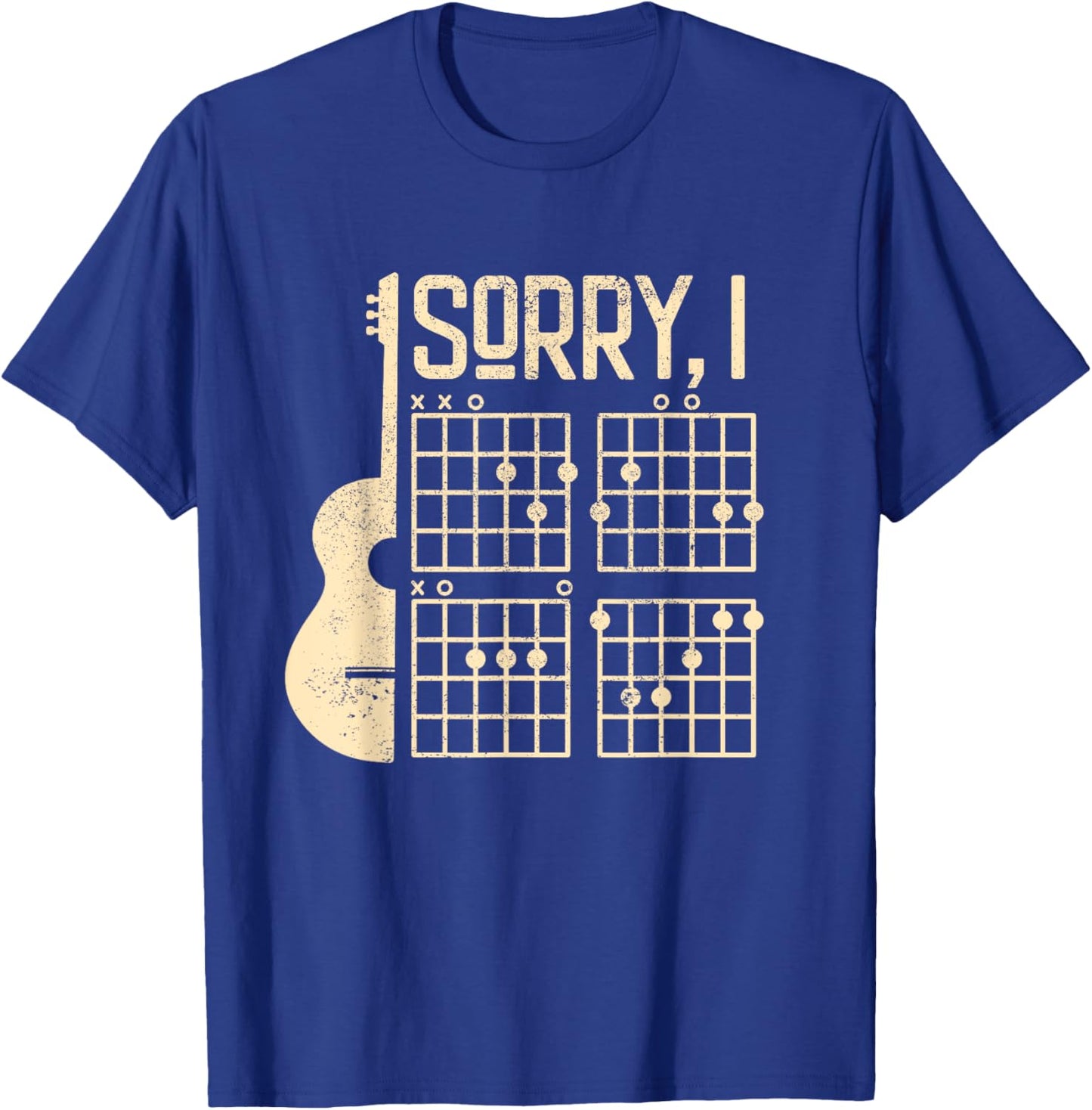 Sorry IDGAF Guitar - Sorry I Don't Give a F Guitar T-Shirt - T-Shirt | Royal