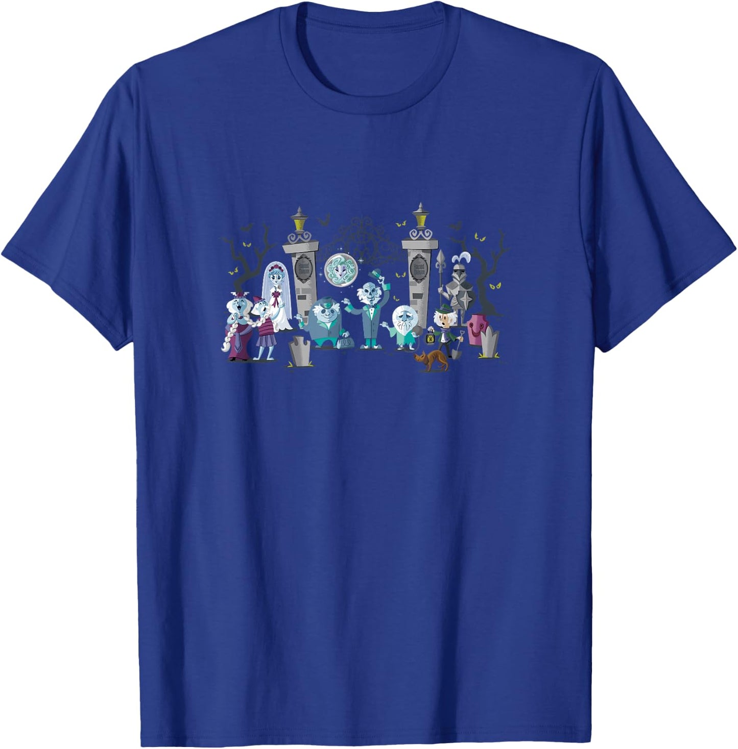 The Haunted Mansion Iconic Characters At Mansion's Entrance T-Shirt - T-Shirt | Royal