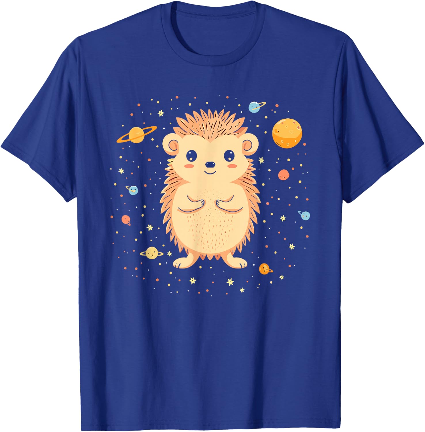 Hedgehog Space Astronaut Planets Astronomy Kids T-Shirt - T-Shirt | Royal