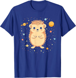 Hedgehog Space Astronaut Planets Astronomy Kids T-Shirt - T-Shirt | Royal