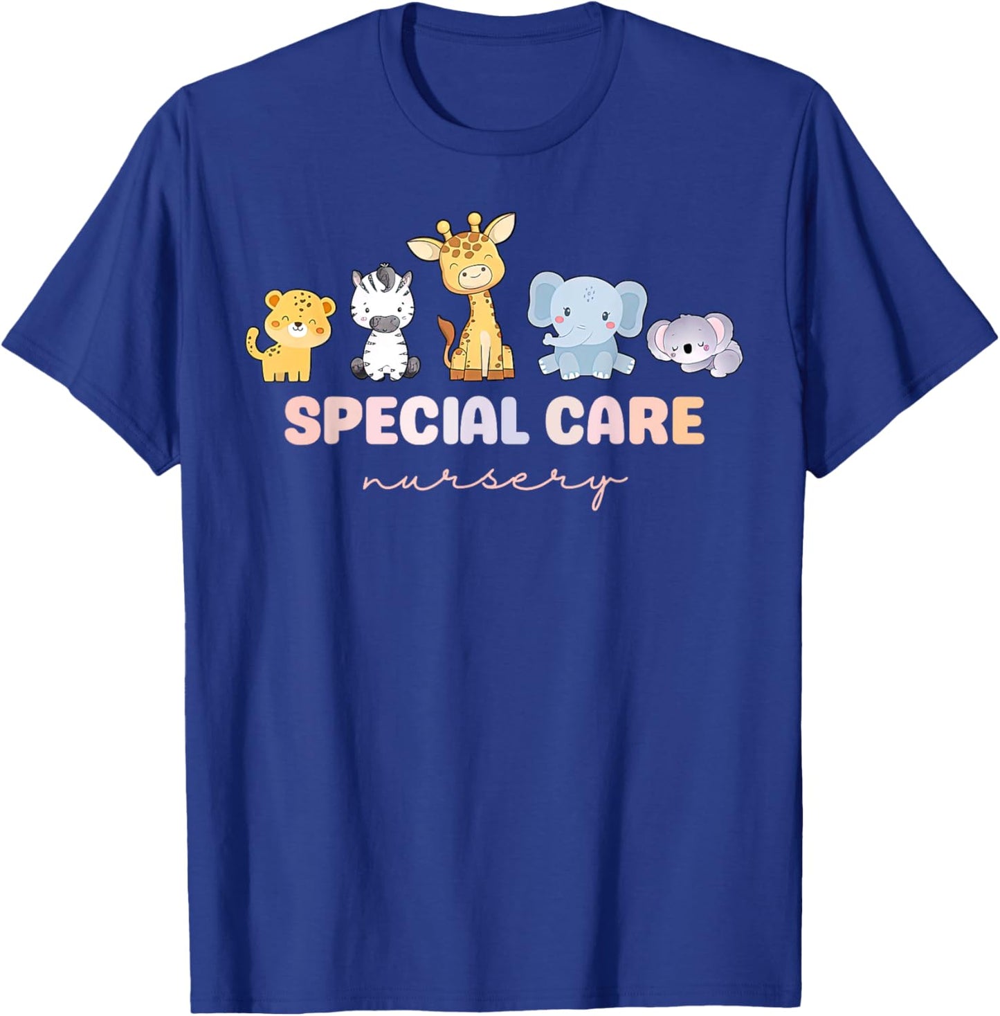 Cute Animal Special Care Nursery Surgical Care Nurse NICU T-Shirt - T-Shirt | Royal