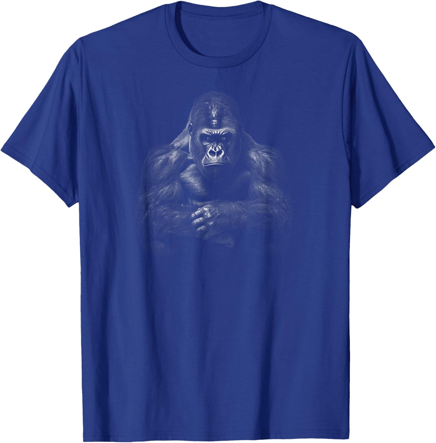 Gorilla Face Angry Growling Scary Silverback Gorilla T-Shirt - T-Shirt | Royal