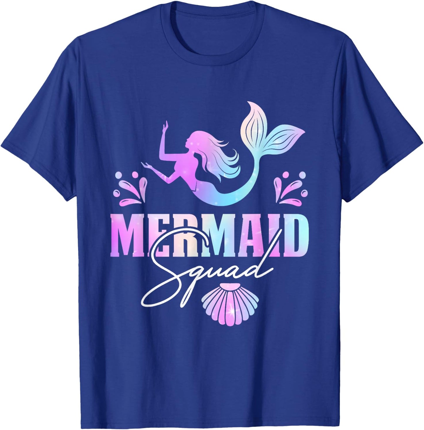 Mermaid Squad Birthday Squad Party Matching Kids Girl T-Shirt - T-Shirt | Royal