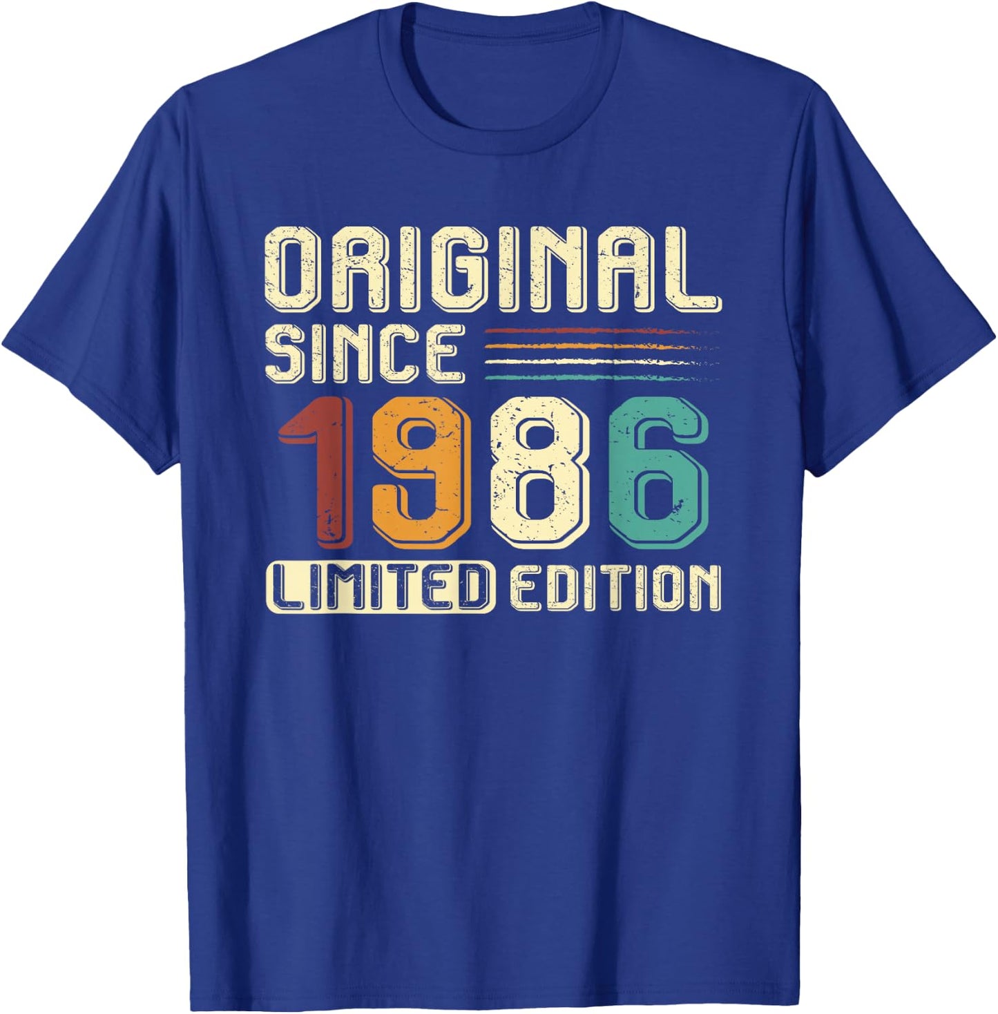 Original Gift Since 1986 Birthday Party 38 Years Man T-Shirt - T-Shirt | Royal