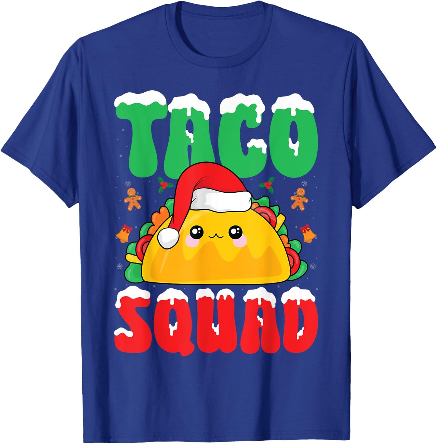 Taco Squad Snow Xmas Party Mexican Food Taco Lover Christmas T-Shirt - T-Shirt | Royal
