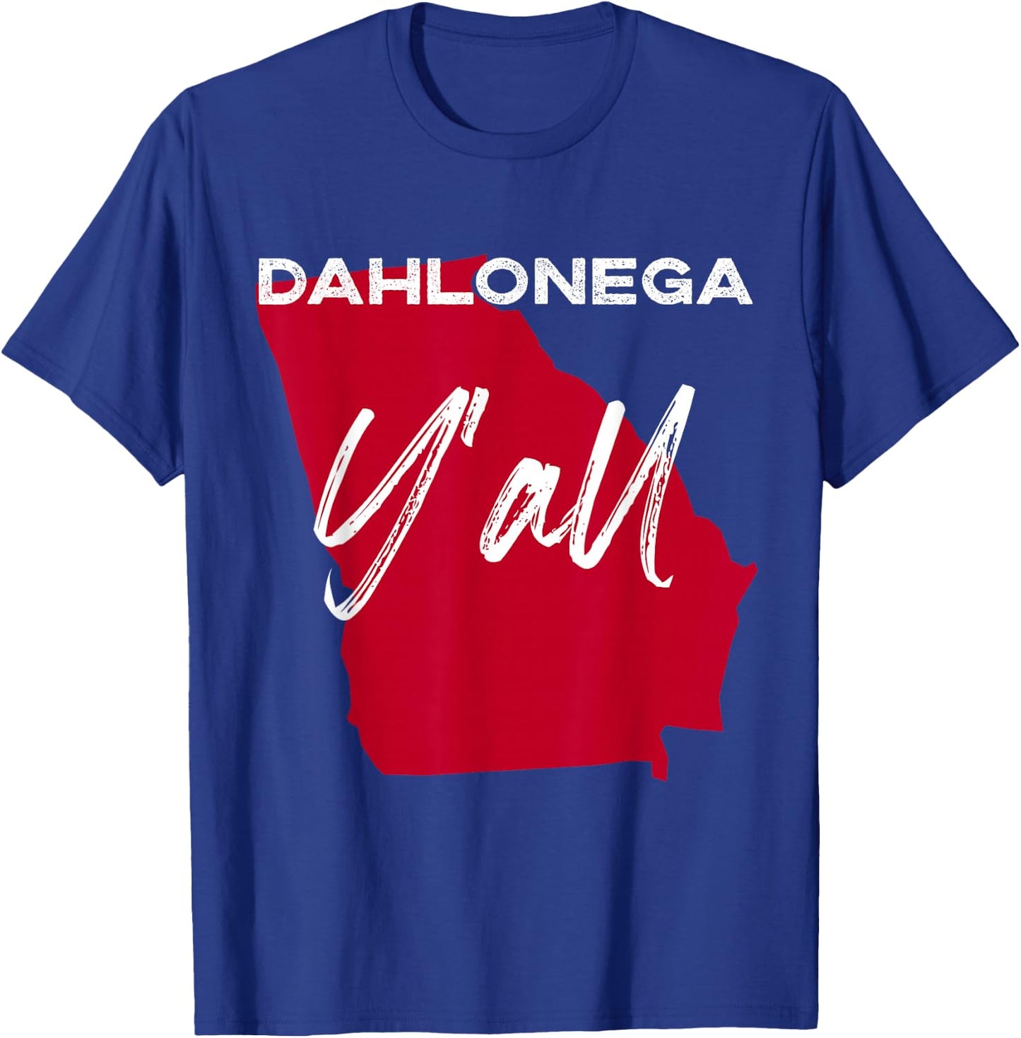 Dahlonega Georgia Y'all GA Pride State Map Cute T-Shirt - T-Shirt | Royal