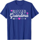 Blessed Grandma For Cute Grandmother Women Mothers Day T-Shirt - T-Shirt | Royal