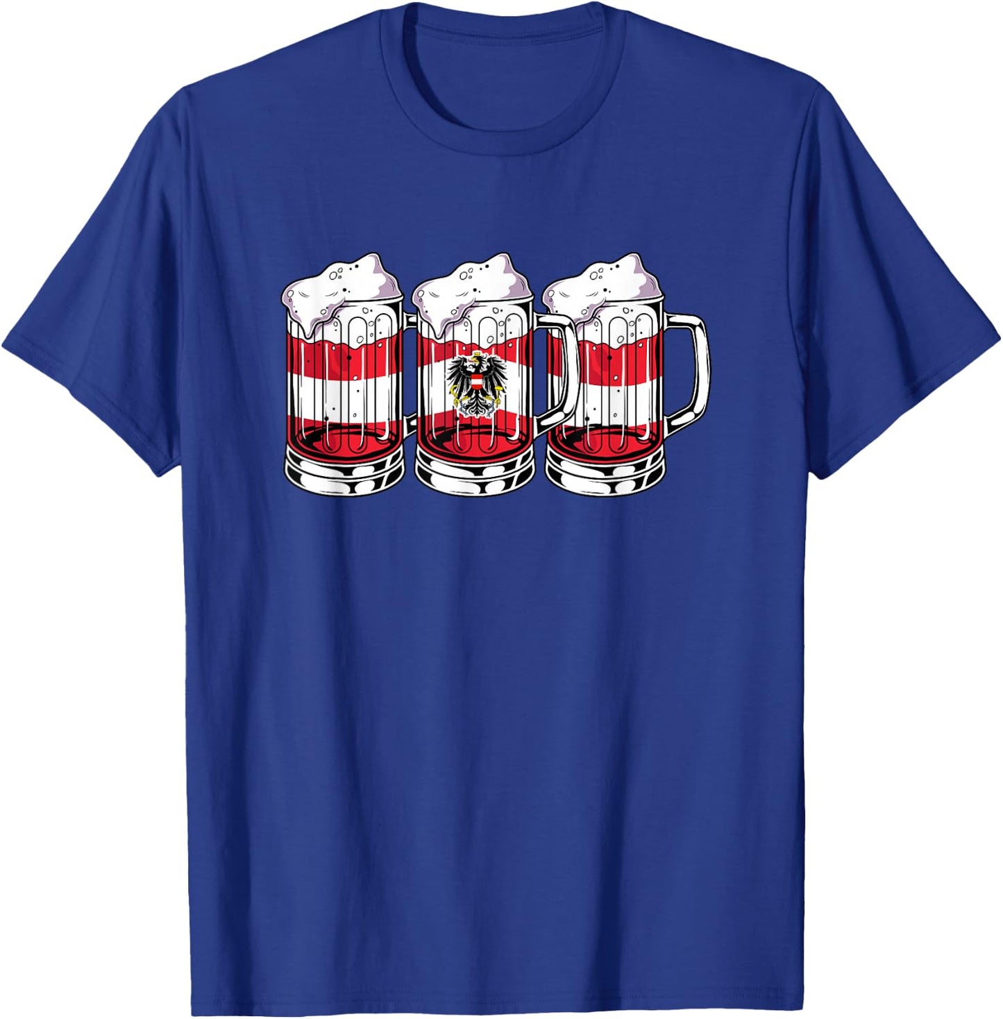 Austria Football Championship 2024 Beer Drinker Fan Item , black T-Shirt - T-Shirt | Royal