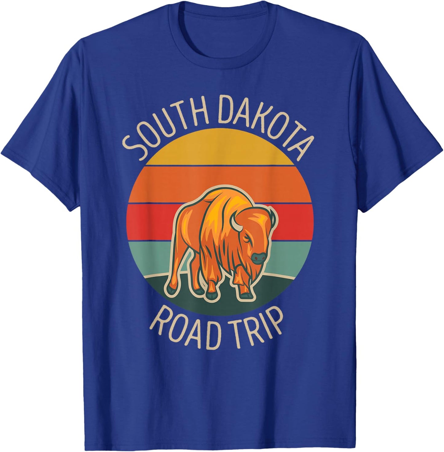 South Dakota Family Road Trip Buffalo Bison Matching T-Shirt - T-Shirt | Royal