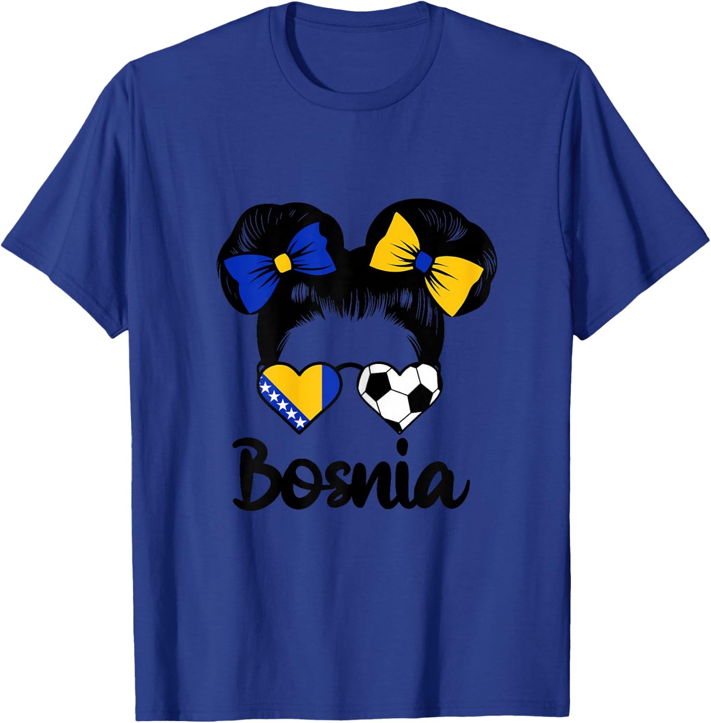 Bosnische Flagge Mädchen Stolze Bosnien Fans Girls T-Shirt - T-Shirt | Royal
