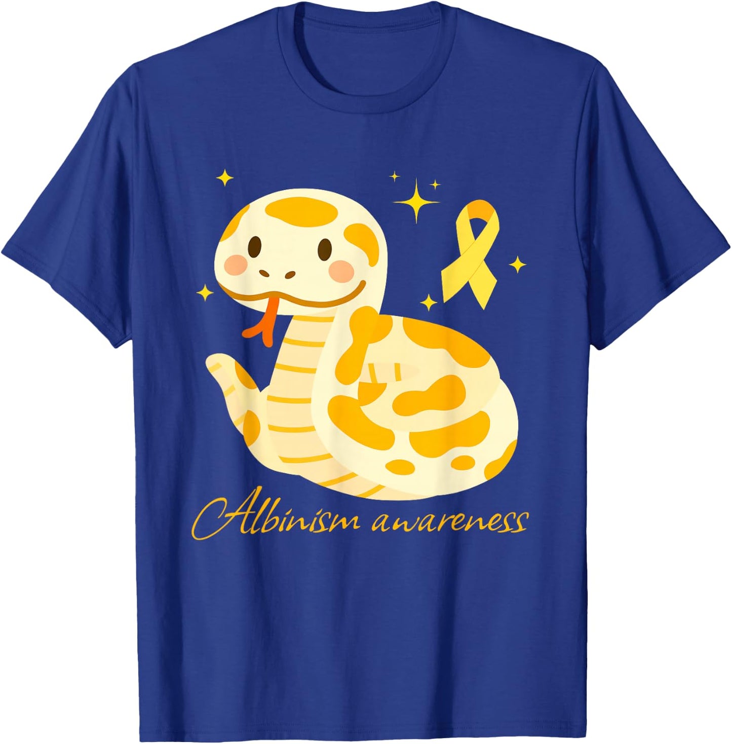Albino Snake Cute Albinism Awareness Reptile for June 13th T-Shirt - T-Shirt | Royal