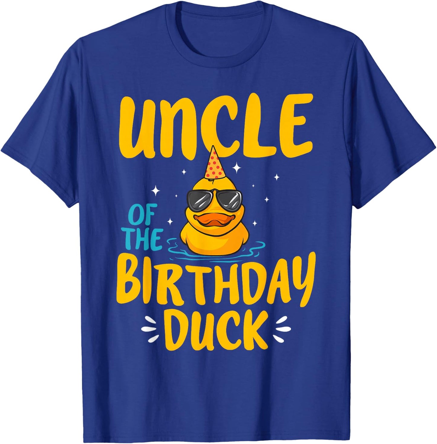 Rubber Duckies Uncle Of The Birthday Duck Rubber Duck T-Shirt - T-Shirt | Royal