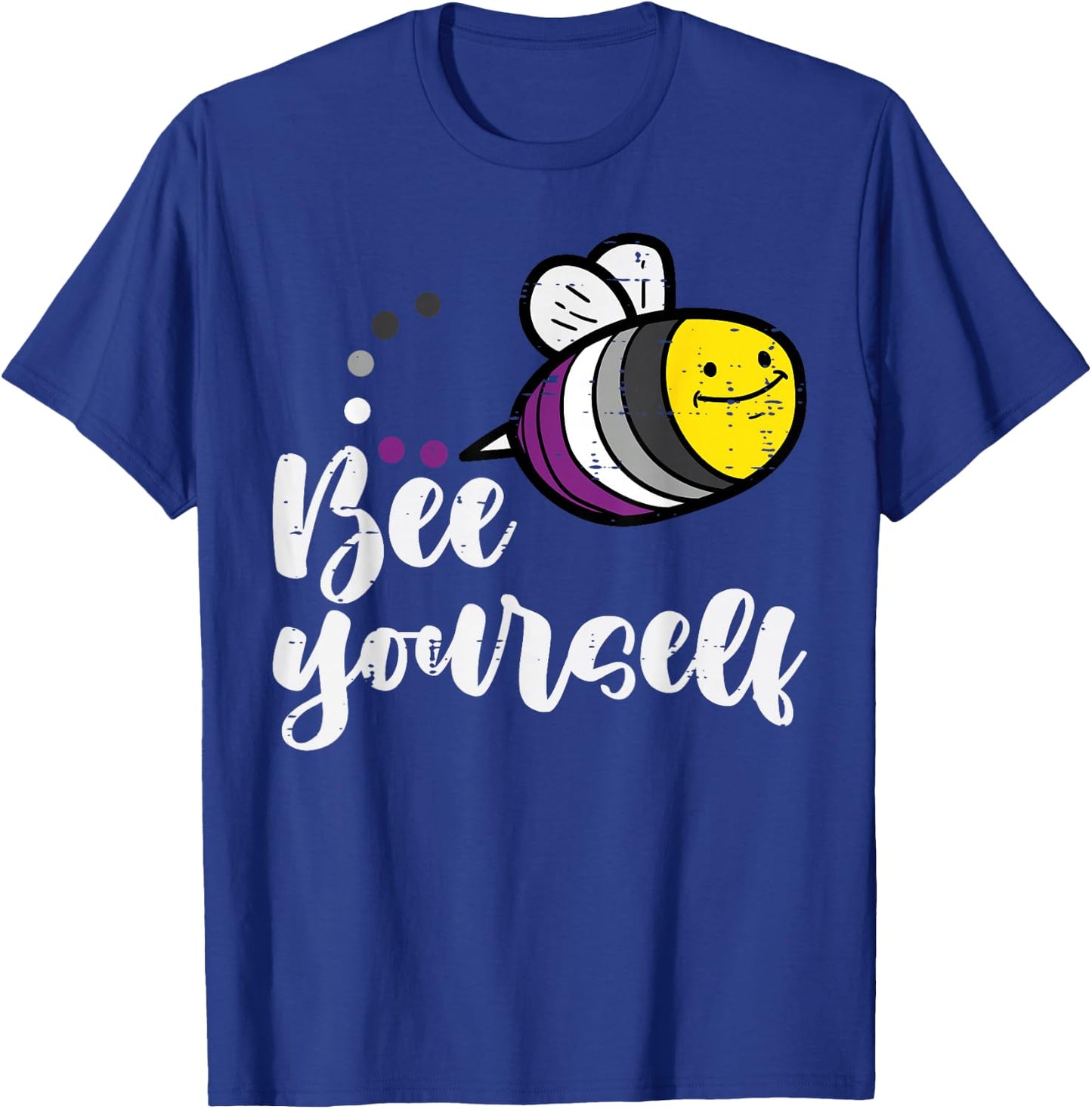 Asexual Bee Yourself Ace Pride Flag LGBTQ Men Women Kids T-Shirt - T-Shirt | Royal