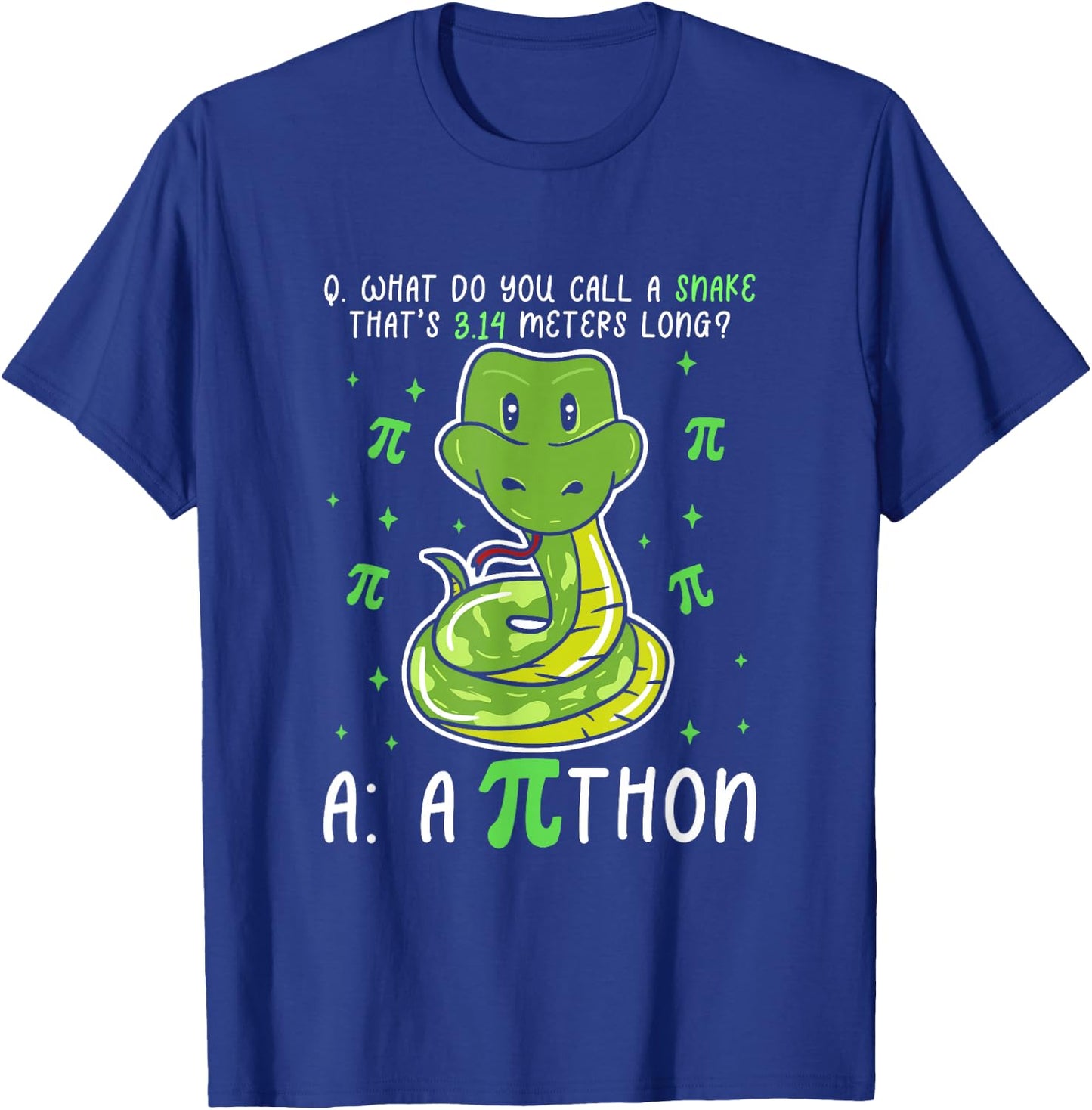 Python Pi Symbol Funny Math Teacher Pi Day T-Shirt - T-Shirt | Royal