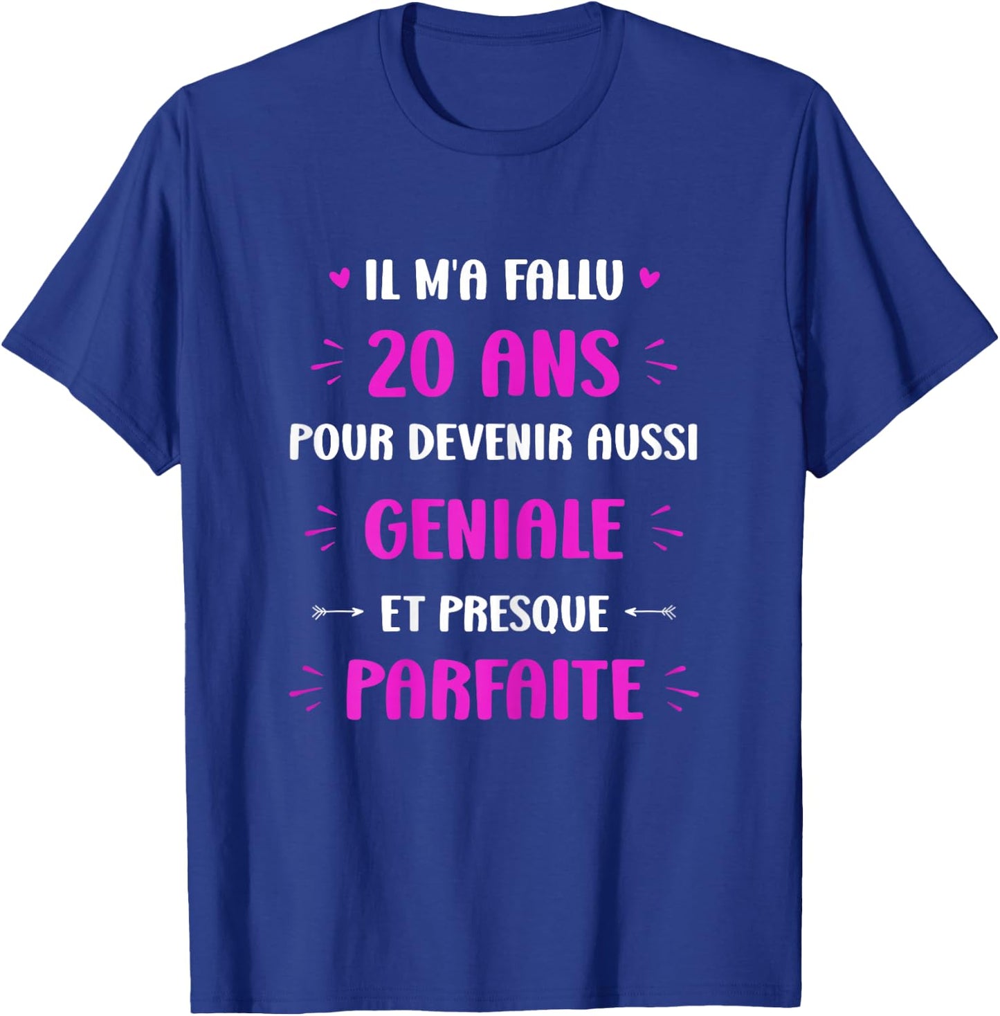 Funny Awesome 20 Years Woman Birthday 20 Years , Black, Female X-Small T-Shirt - T-Shirt | Royal