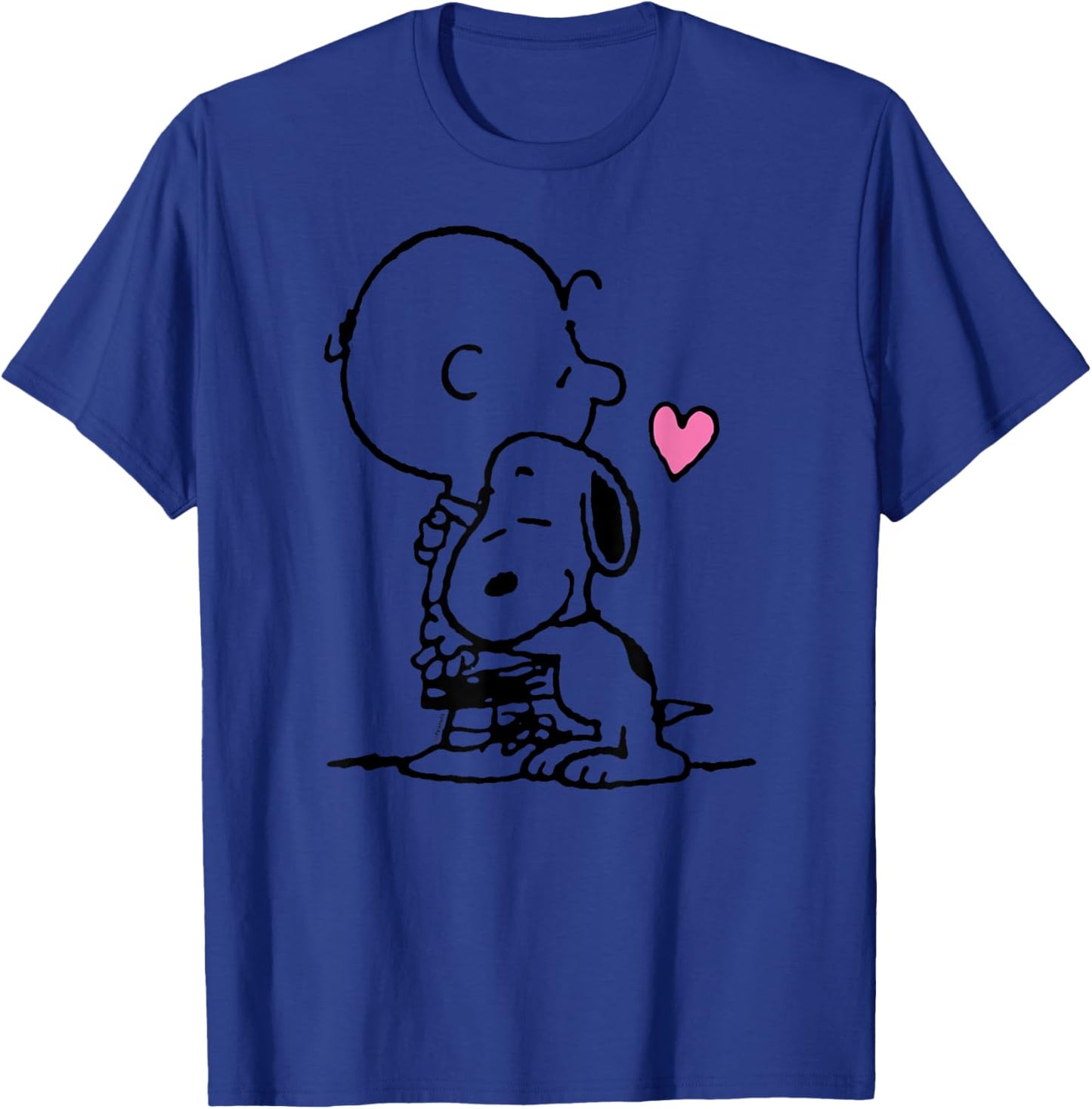 Peanuts Snoopy Charlie Hug T-Shirt - T-Shirt | Royal