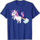 Rainbow Unicorn Fart | Funny Farting Unicorn T-Shirt - T-Shirt | Royal